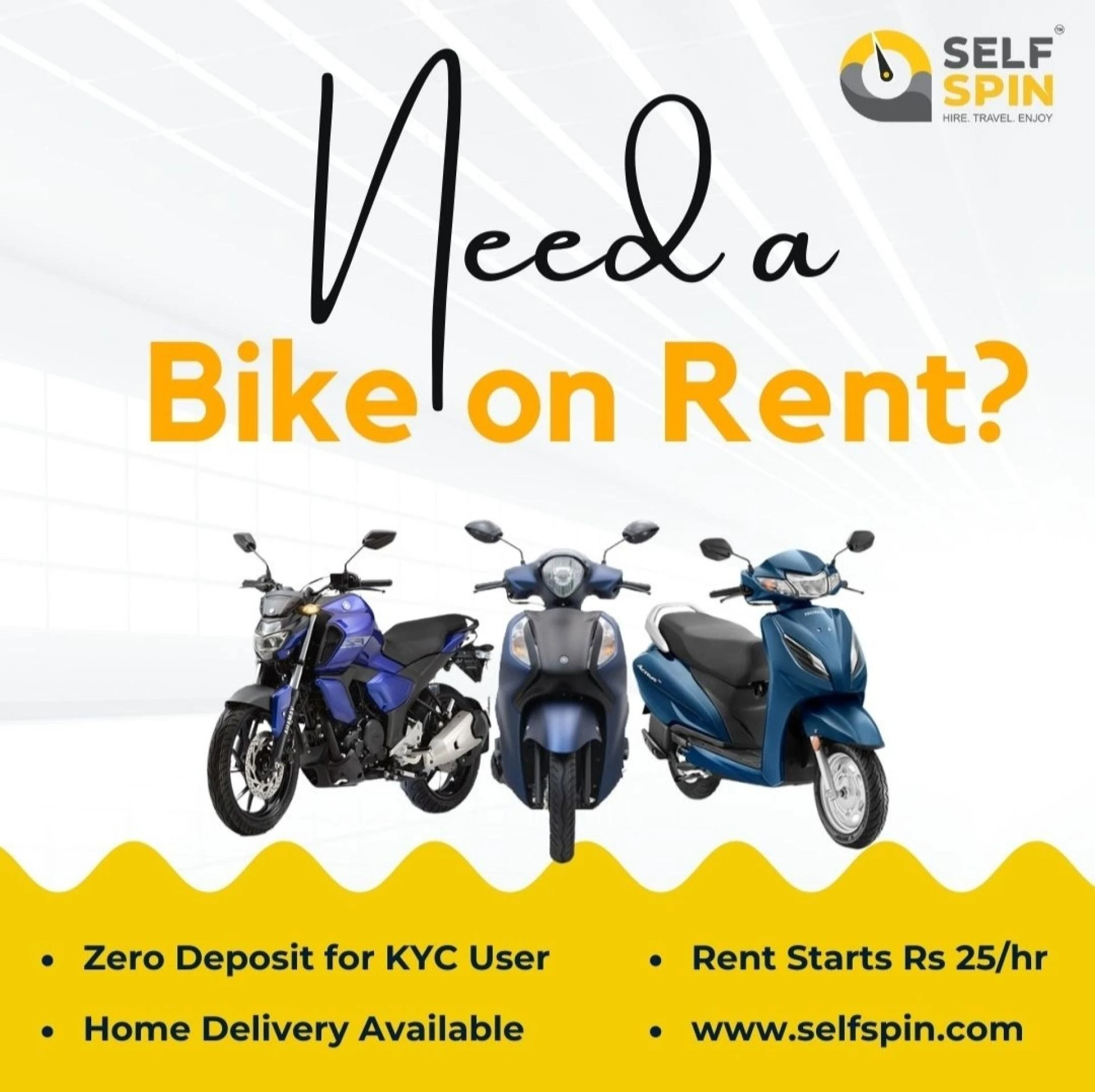 Experience Pune on Two Wheels: Rent a Bike with Selfspin