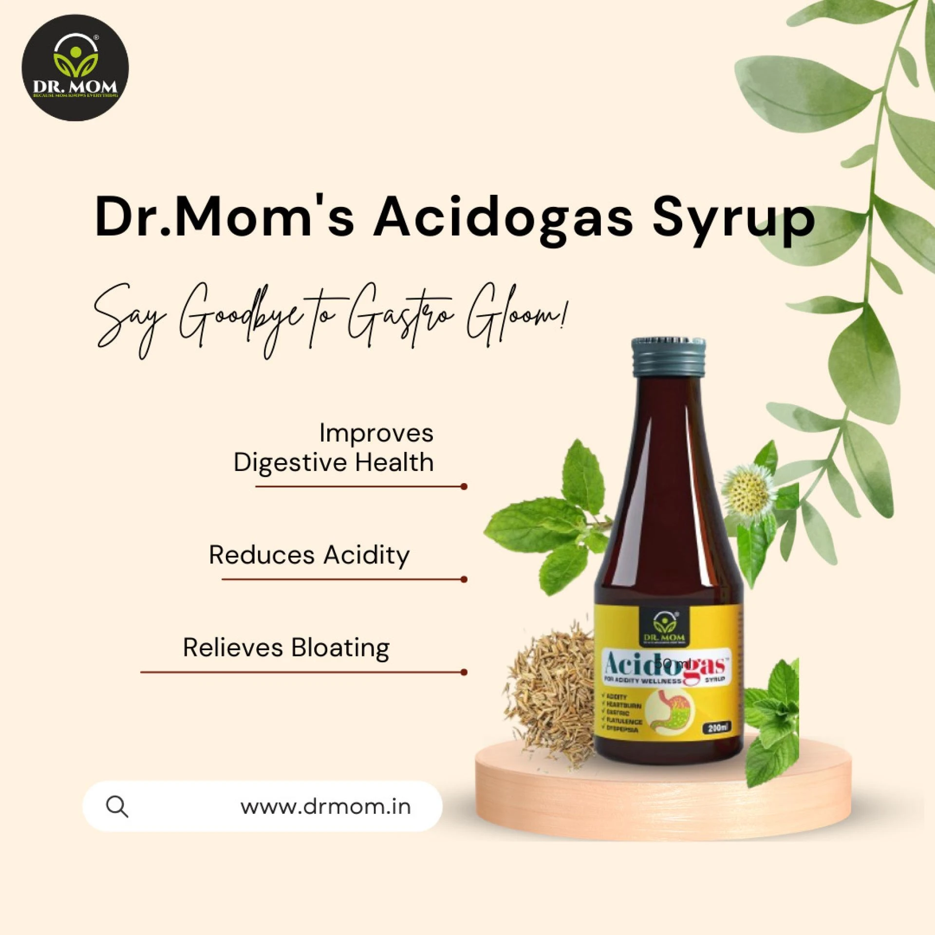 Natural Solution for Gastric Problems with Acidogas Ayurvedic Gas Relief Syrup