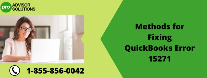How to Rectify QuickBooks Error Code 15271