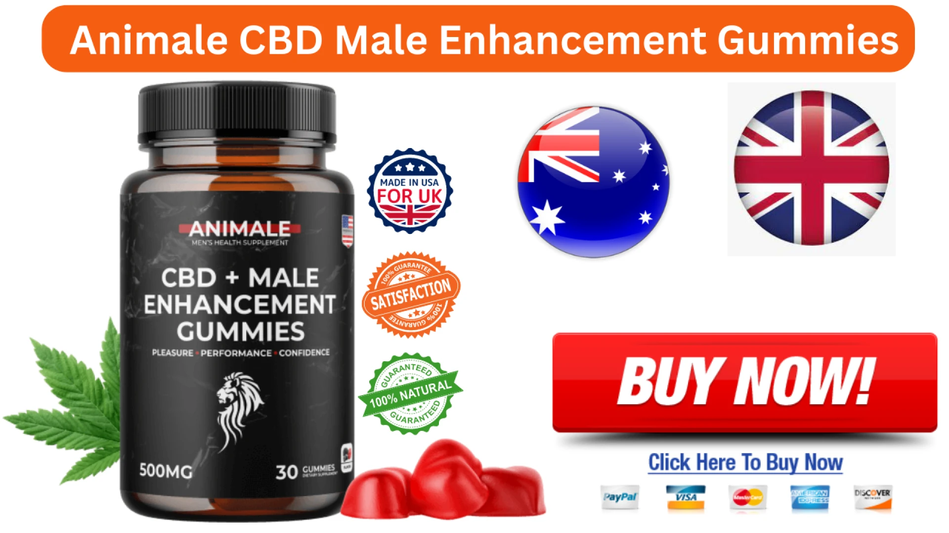 Animale CBD Male Enhancement Gummies UK (AU, NZ) Ingredients &amp; Reviews 2023