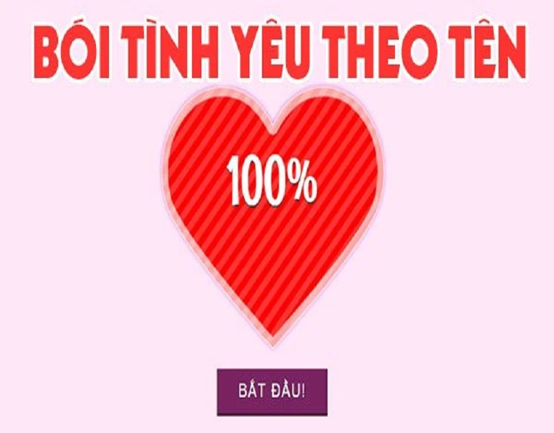Coi  bói tình yêu theo tên chuẩn chỉnh nhất