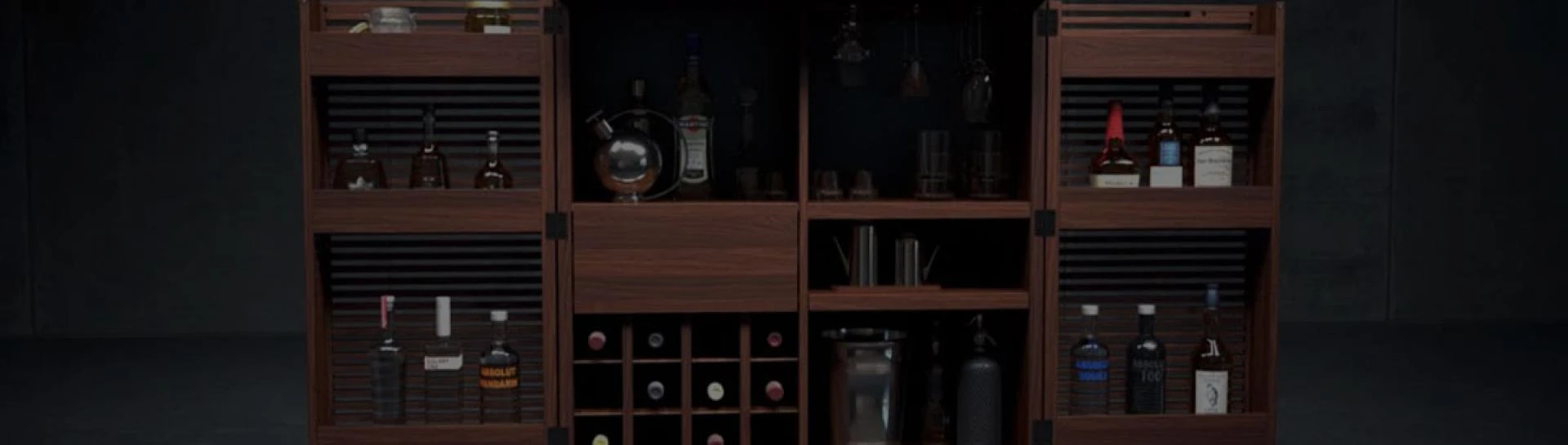 Bar Cabinet I Home bar cabinet I Wooden bar cabinet