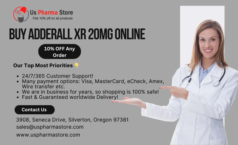Buy Adderall XR 20mg Online and get Free Home delivery