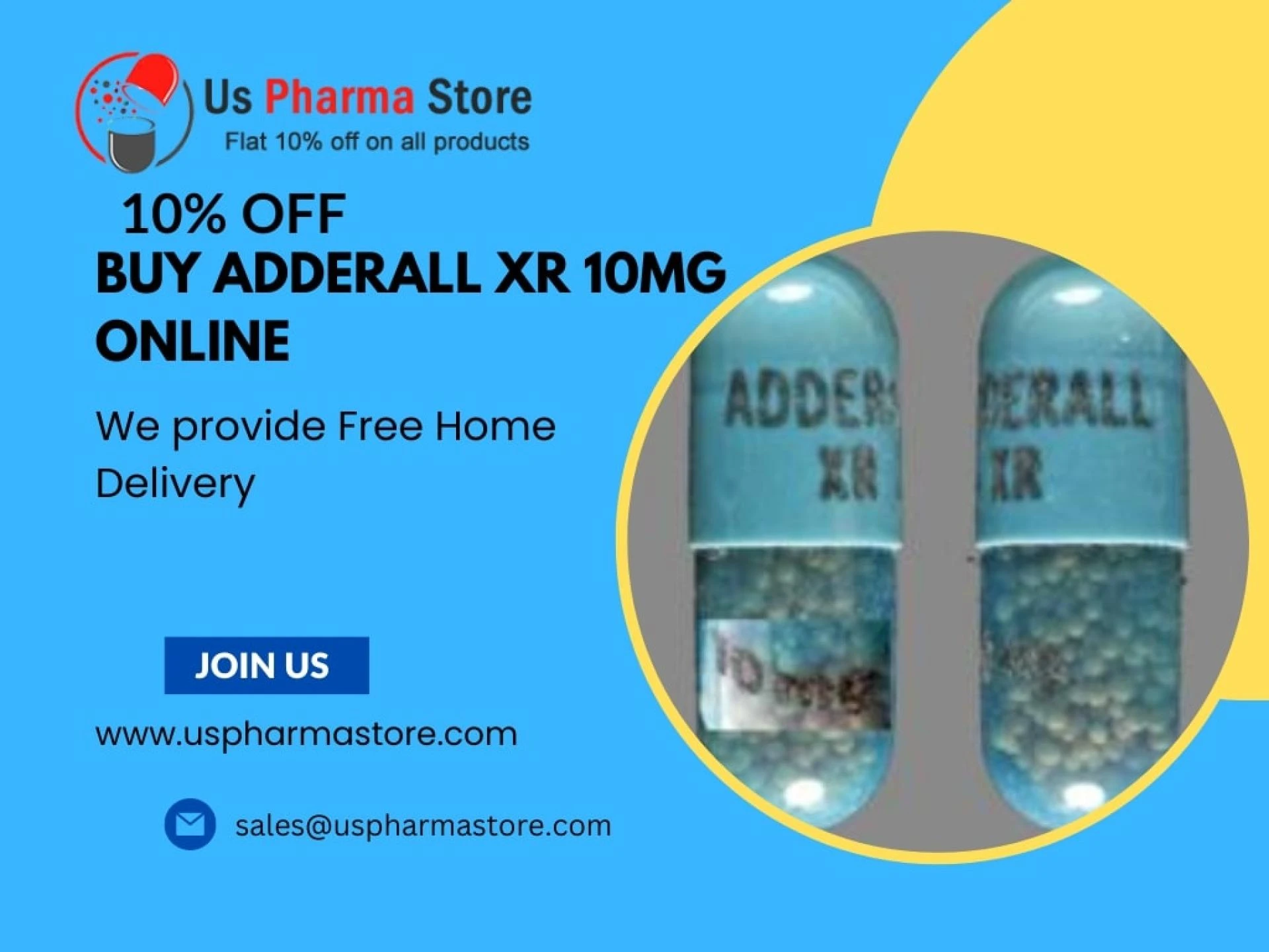 Buy Adderall XR 10mg Online and get Free Home delivery