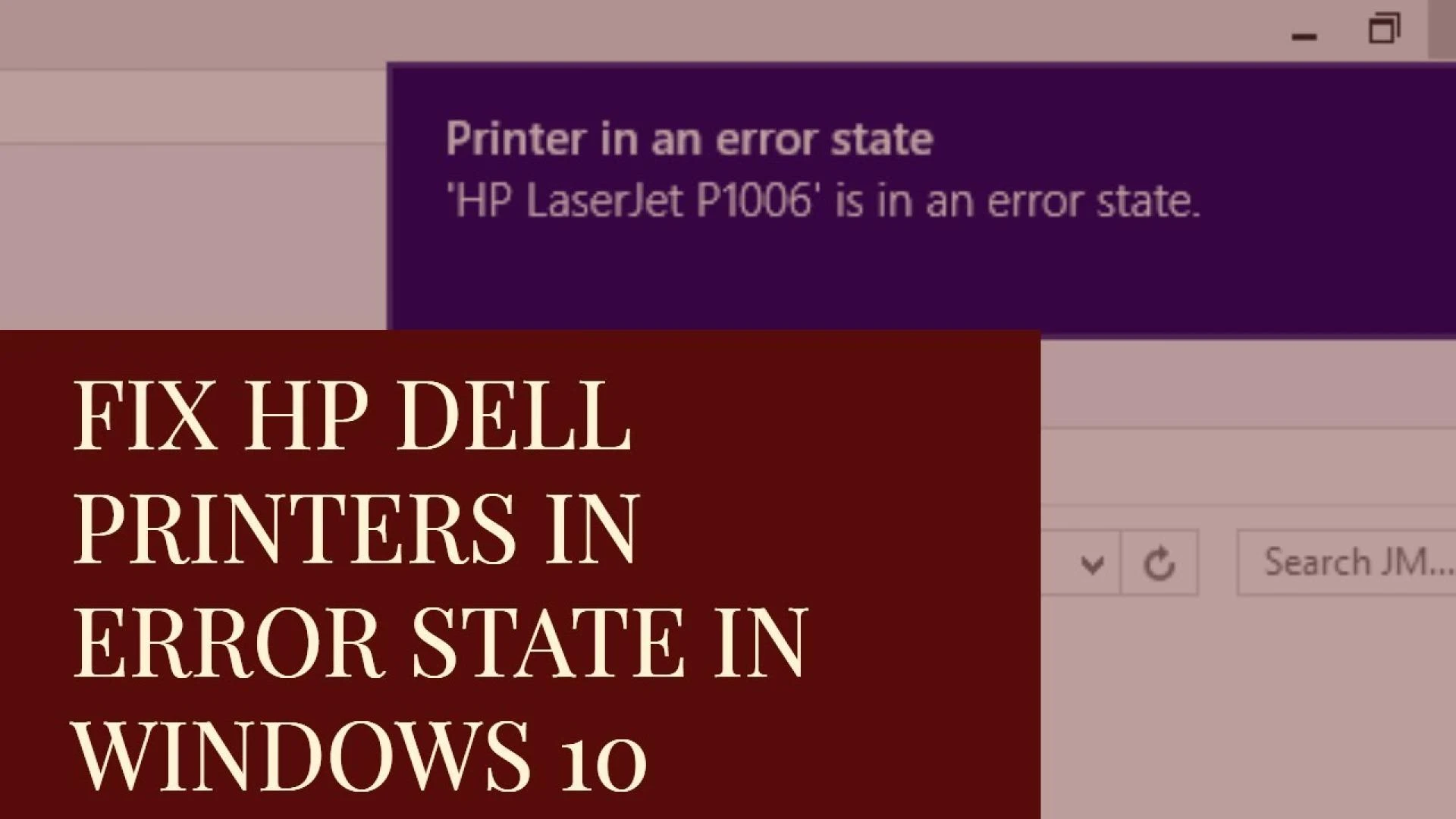 How to fix Dell Printer in Error State?