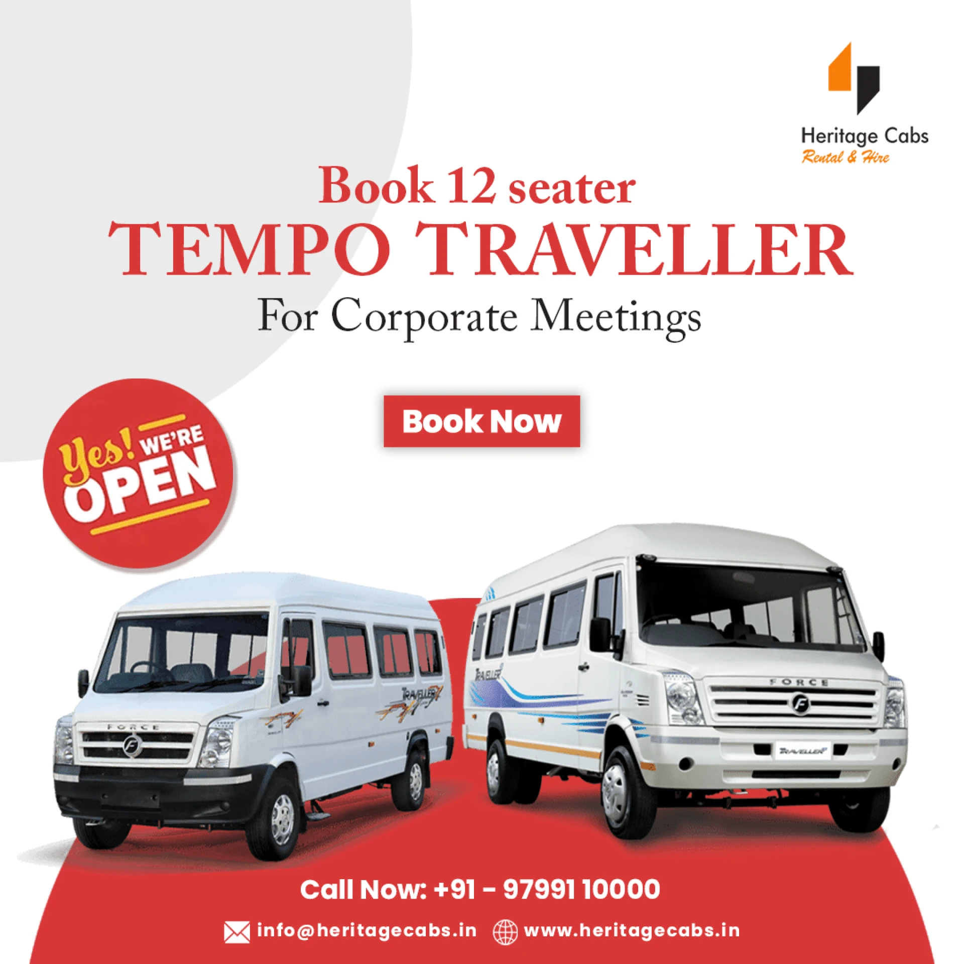 Tempo Traveller Hire Service for Outstation