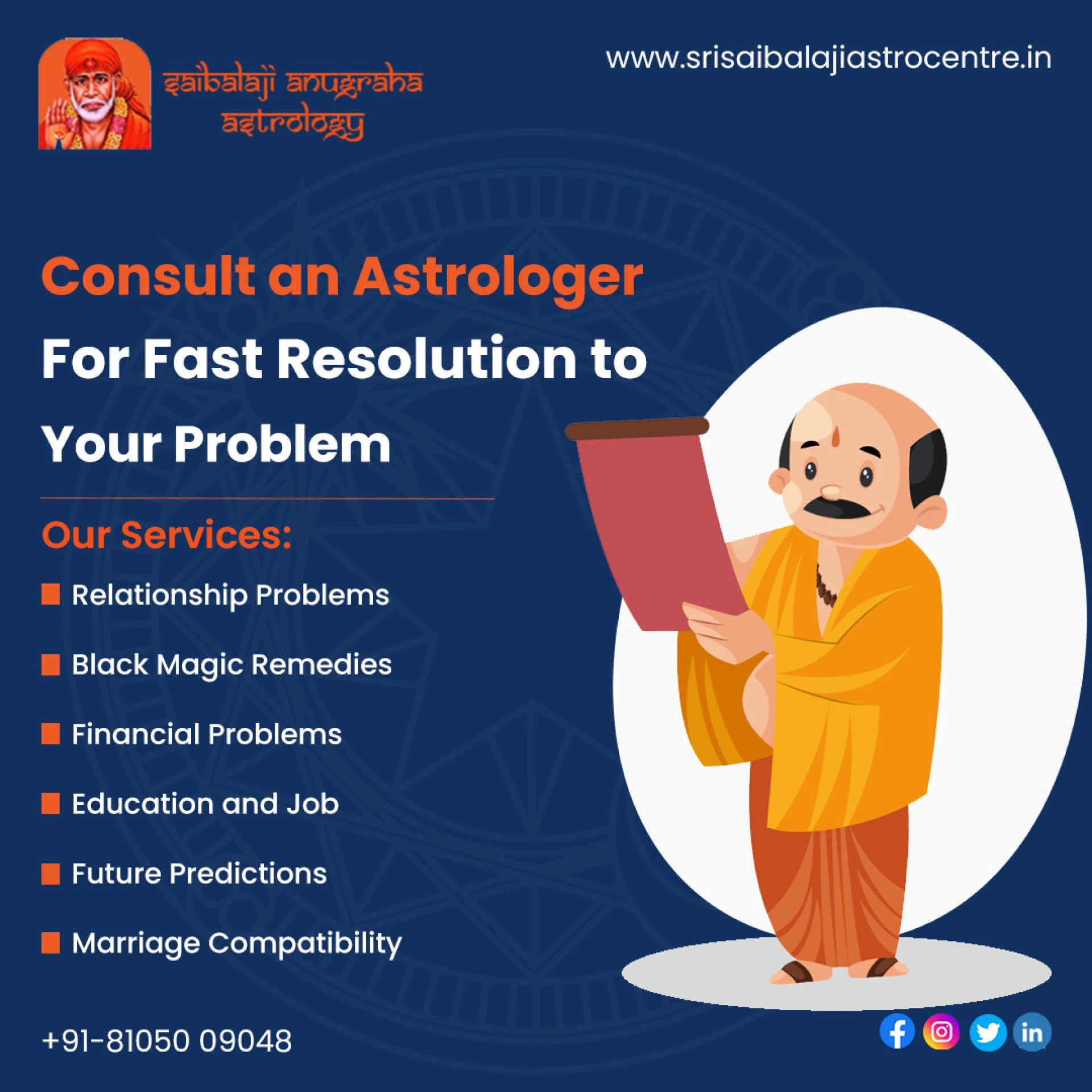 Meet the best astrologer in Bangalore and his services
