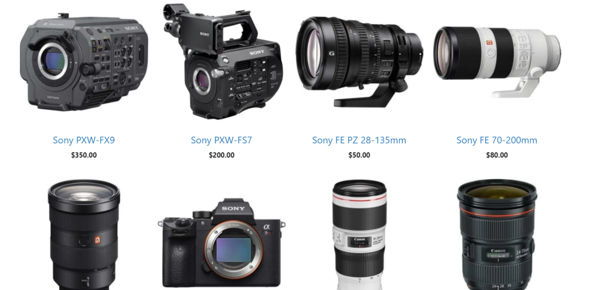 Camera Equipment Rental Near Me | Canon Lens Rental Near Me | Larry's Camera Hire