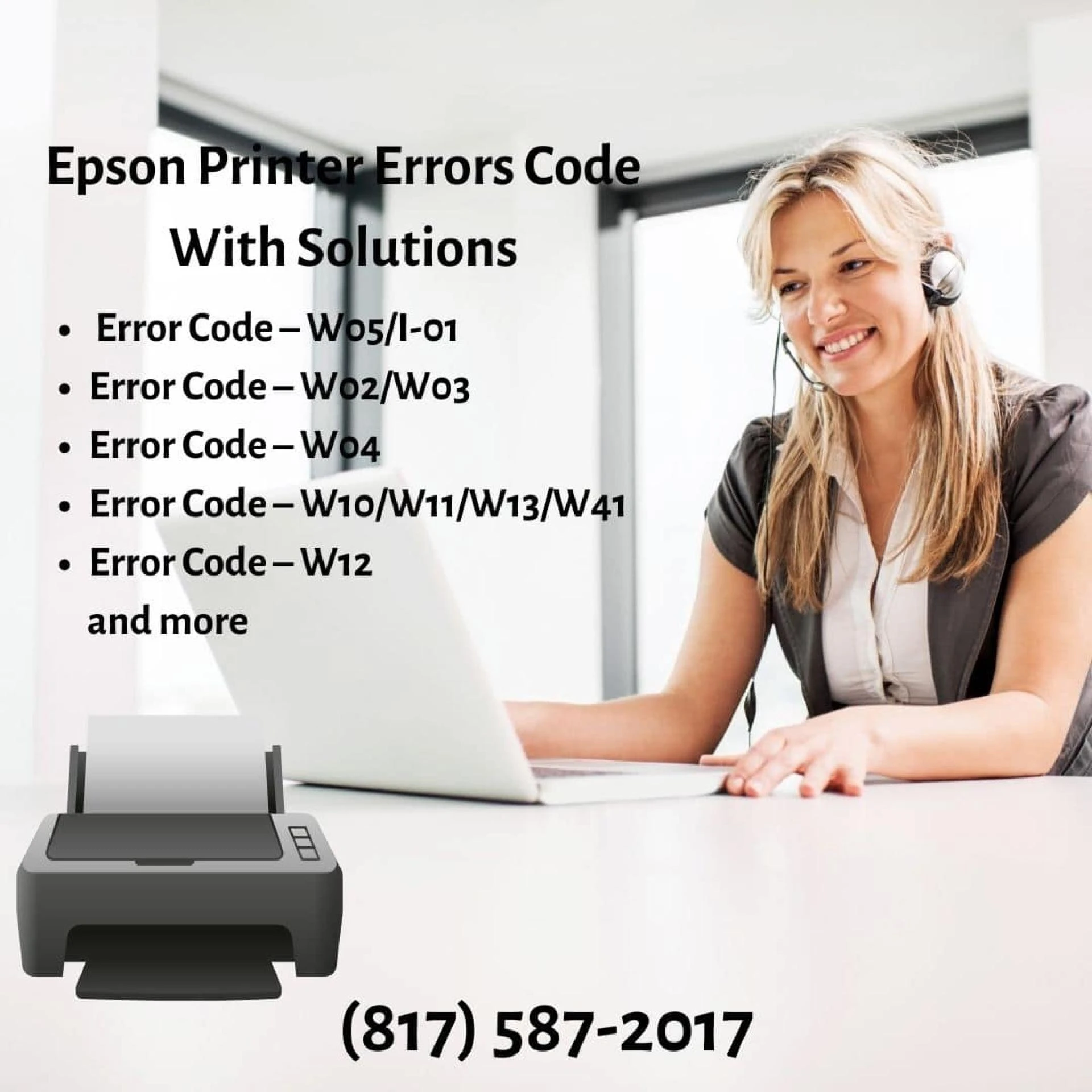How to Fix (817) 587-2017 Epson Printer Errors Code With Solutions