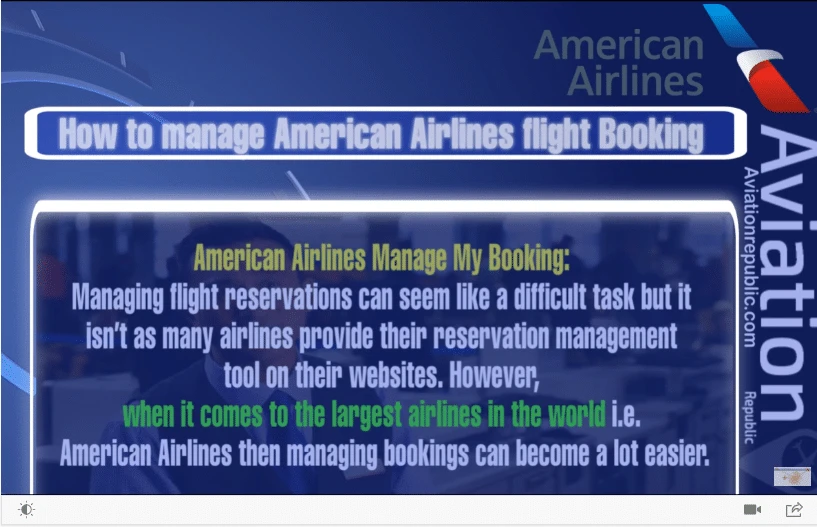 How to manage American Airlines flight Booking – Aviationrepublic