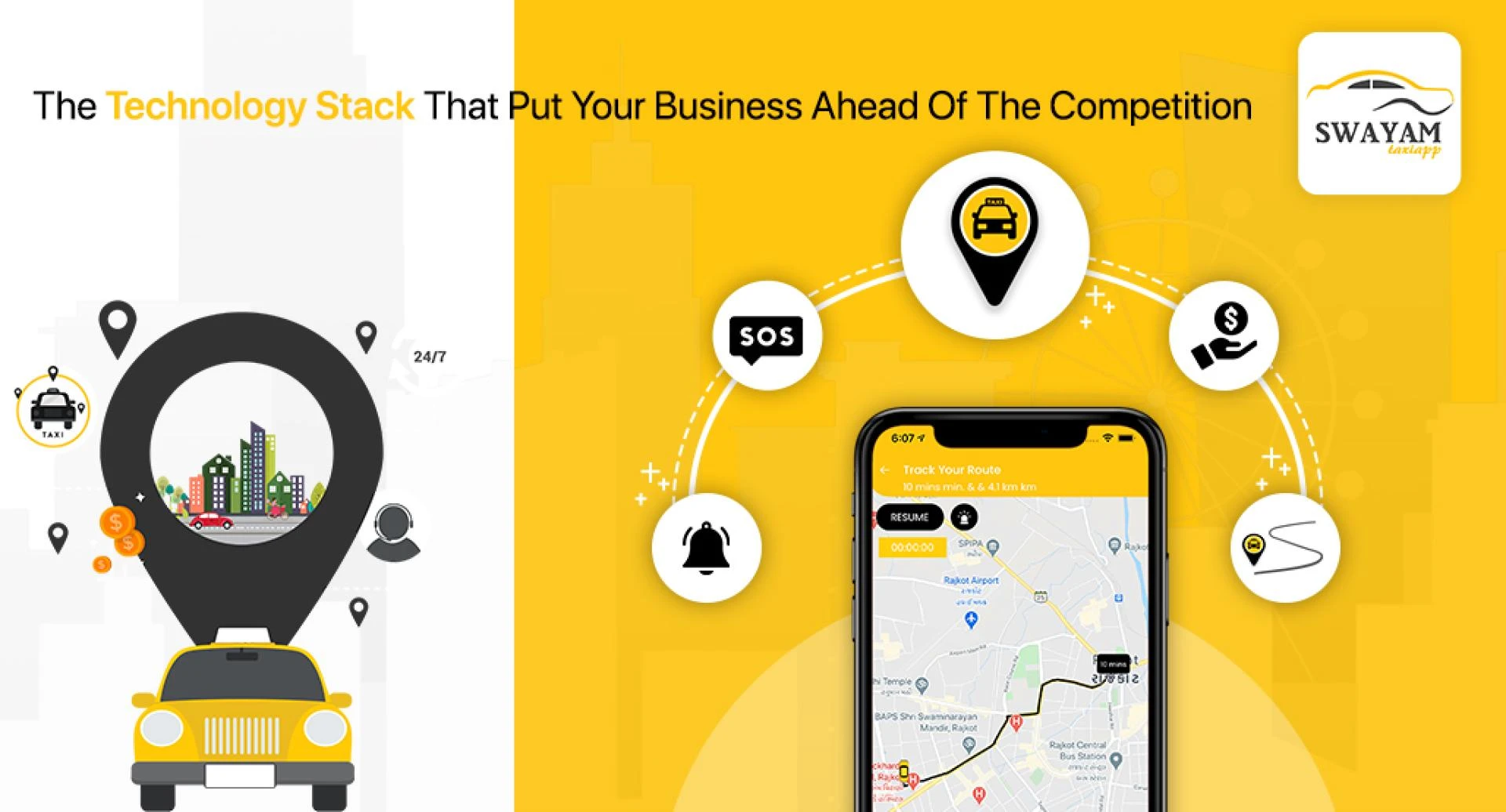 Technology Stack for a Taxi Booking App