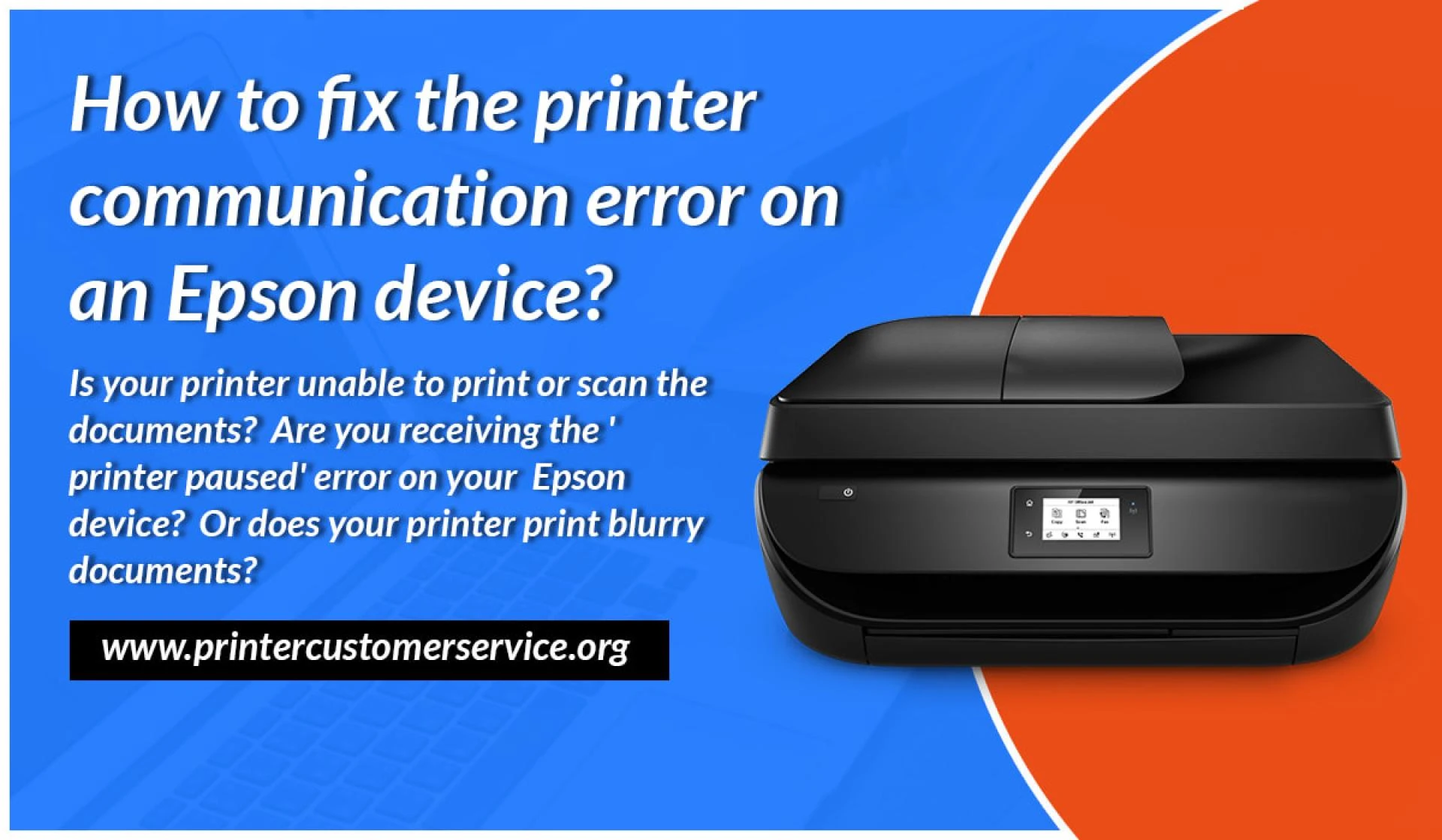 How to fix the printer communication error on an Epson device?