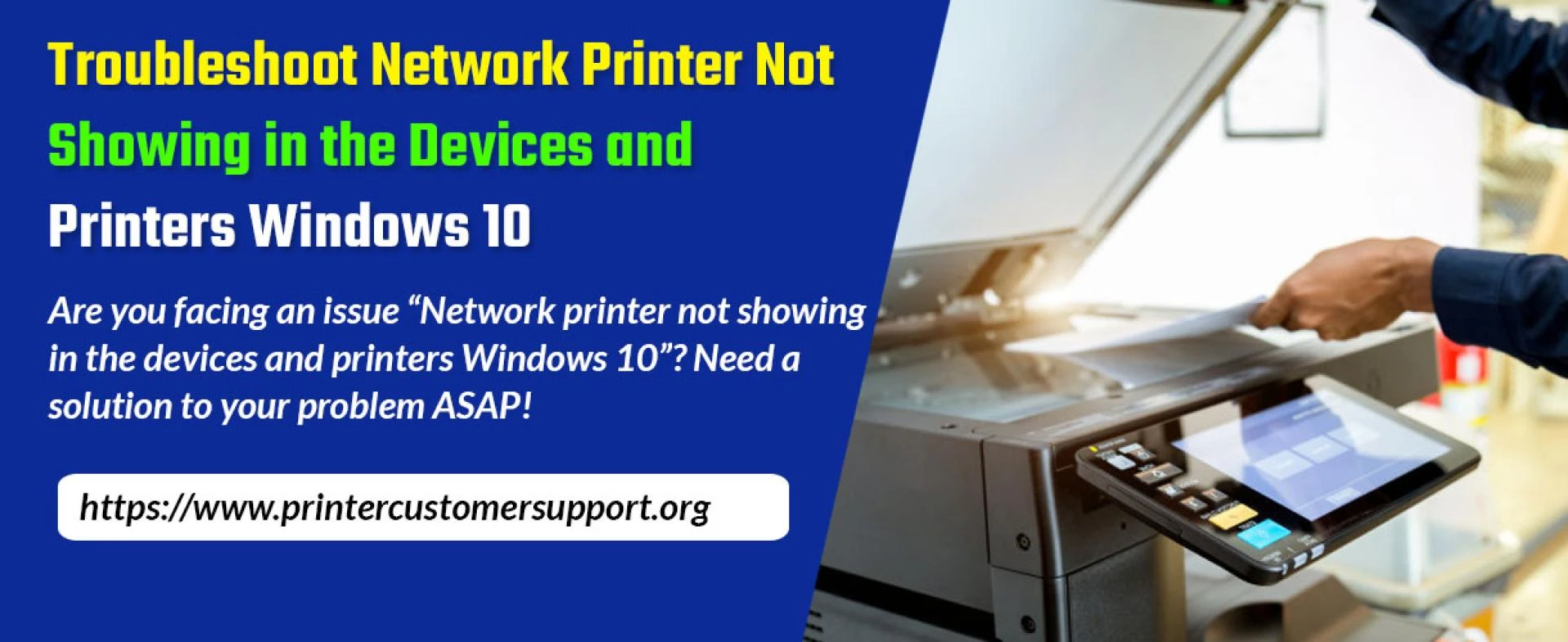Troubleshoot Network Printer Not Showing in the Devices and Printers Windows 10