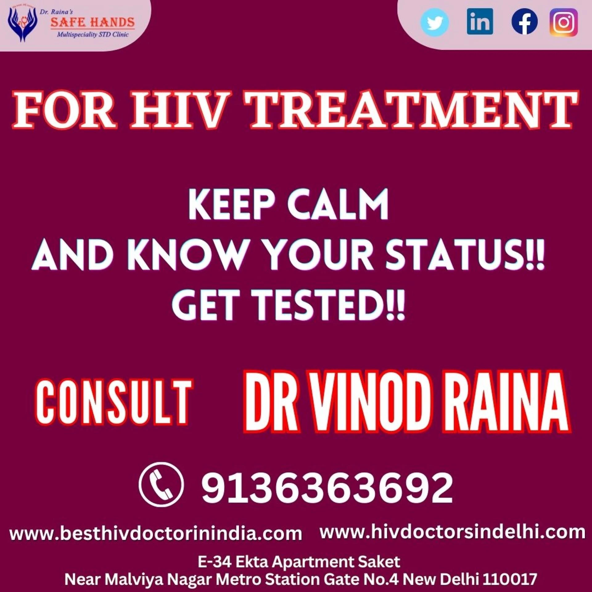 HIV Treatment in Delhi By Dr Vinod Raina HIV Specialist