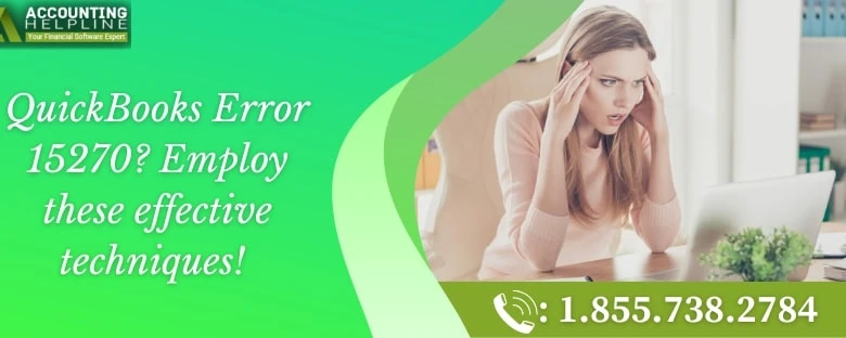 A quick guide to resolve QuickBooks Error 15270