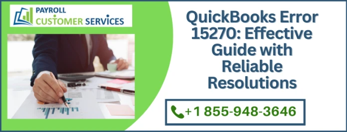 Best Ways To Fix QuickBooks Error 15270