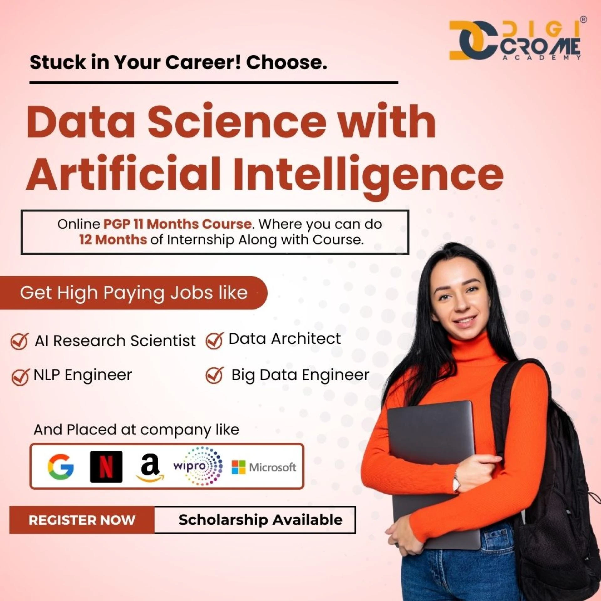 Apply Now for PGP In Data Science with Artificial Intelligence: Get PG Certificate Course in Data Science- Digicrome