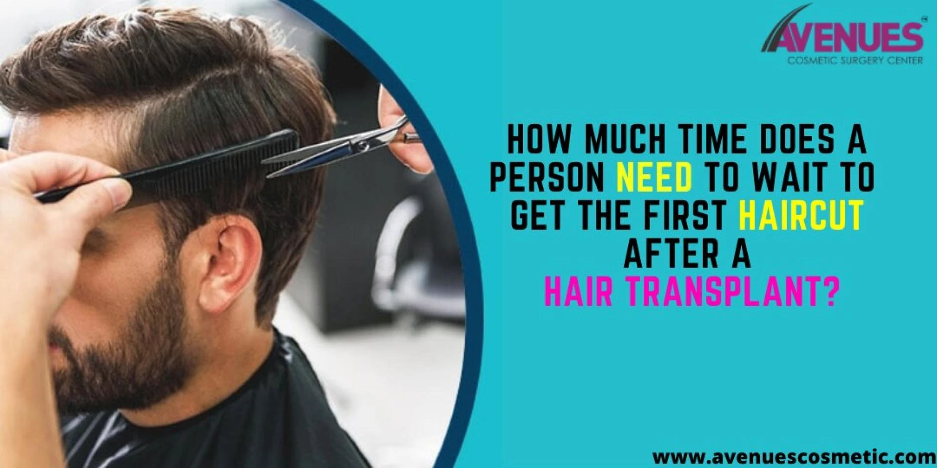 How much time does a person need to wait to get the first haircut after a hair transplant?