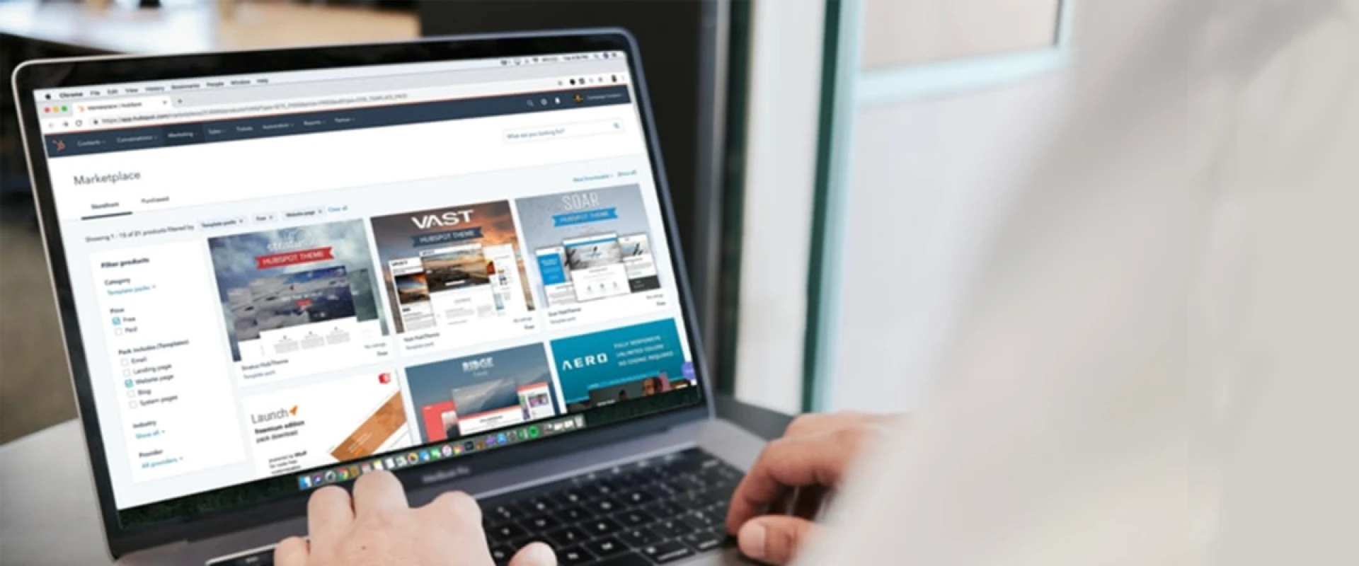 Website design and development services