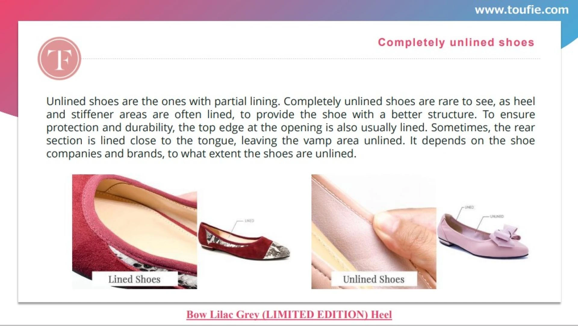Completely unlined shoes