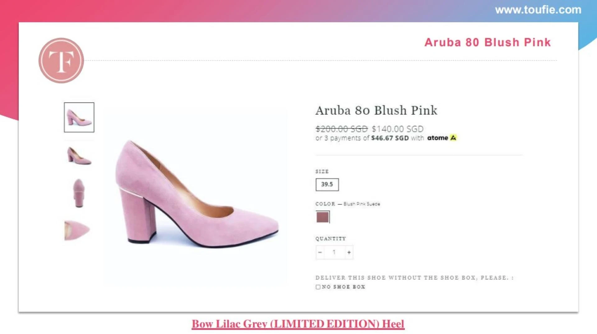 Aruba 80 Blush Pink