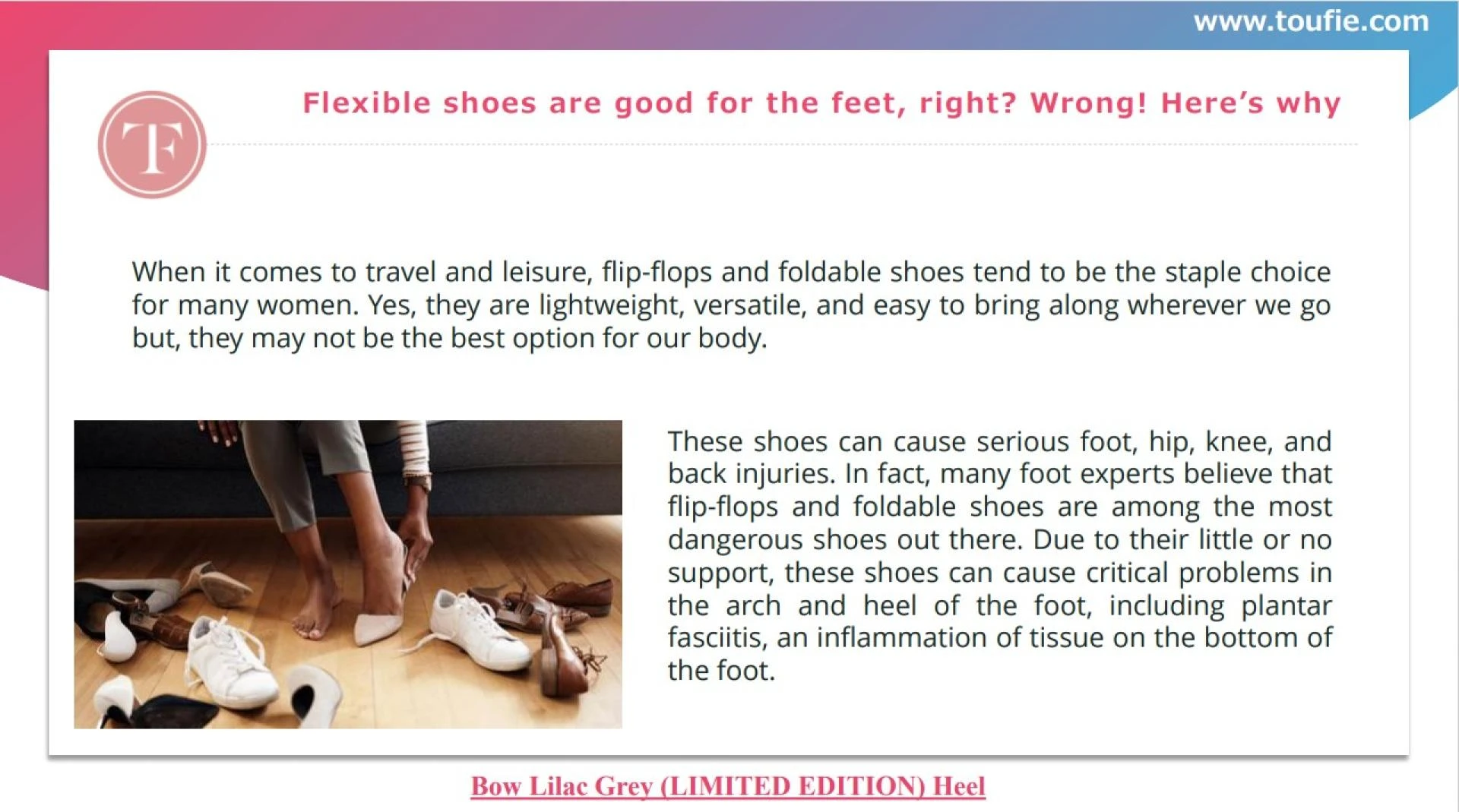 Flexible shoes are good for the feet, right?