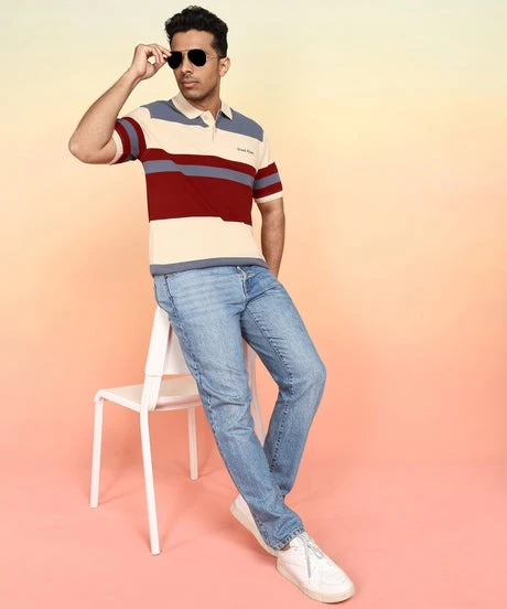Elevate Your Style: The Timeless Appeal of Men's Striped Polo T-Shirts