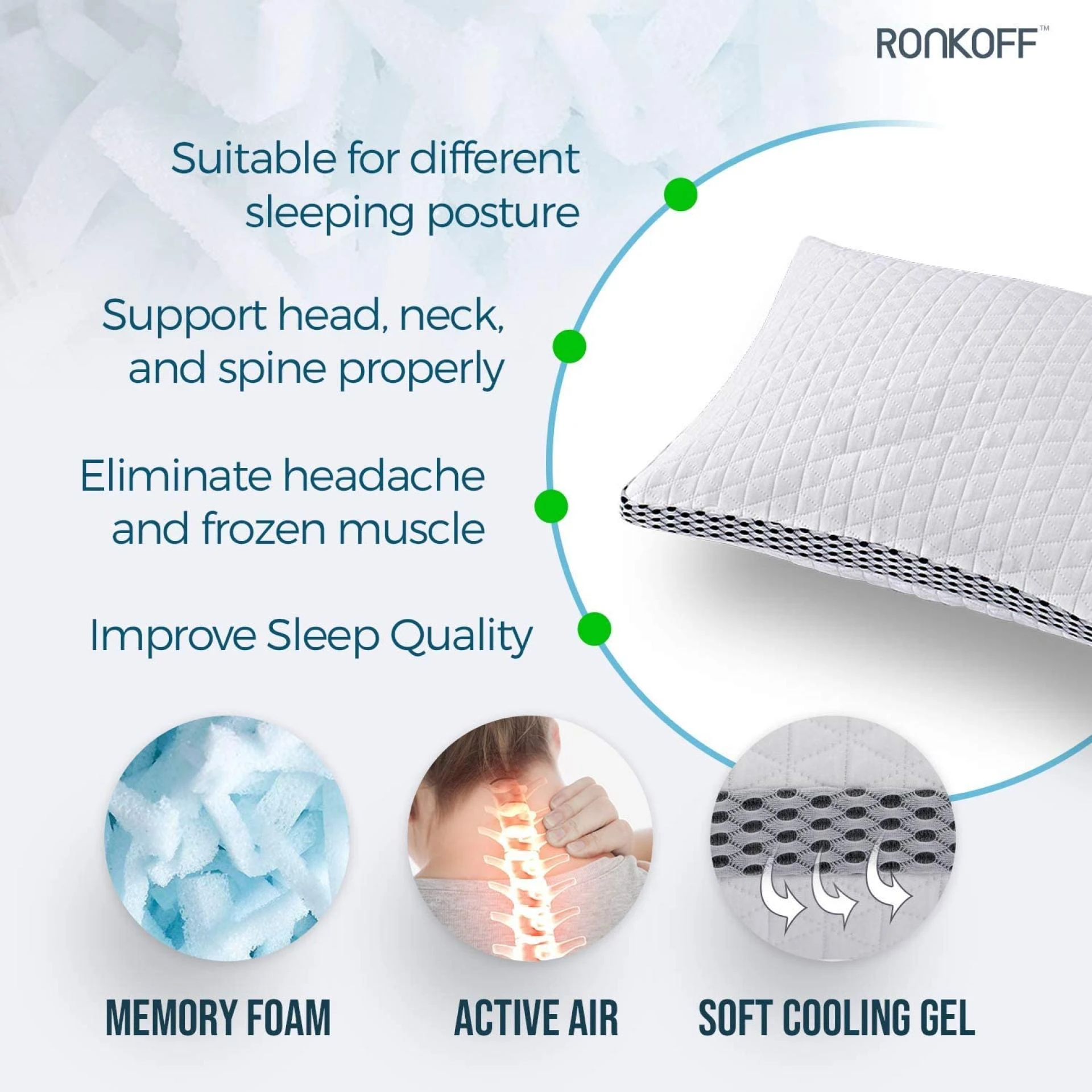 Good Life Essentials Shredded Memory Foam Pillow