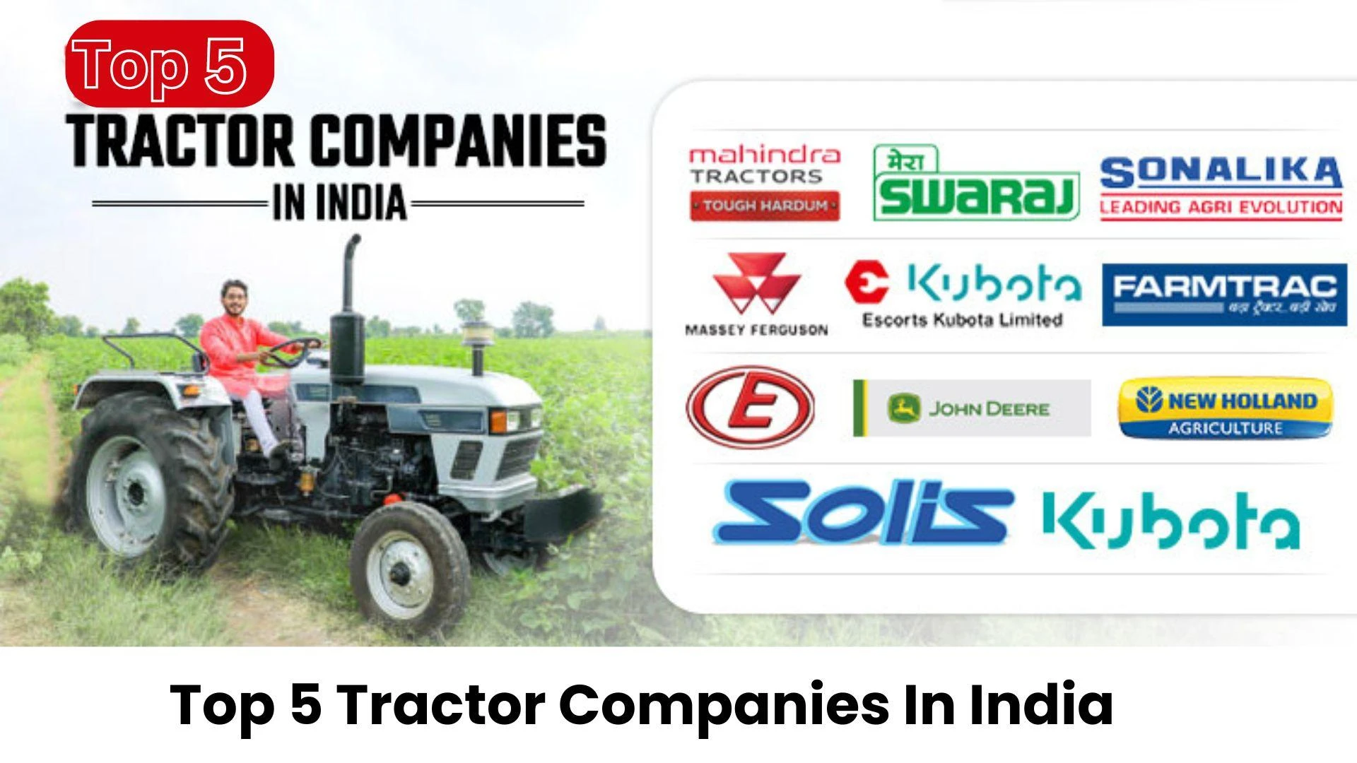 Top 5 Tractor Companies in India