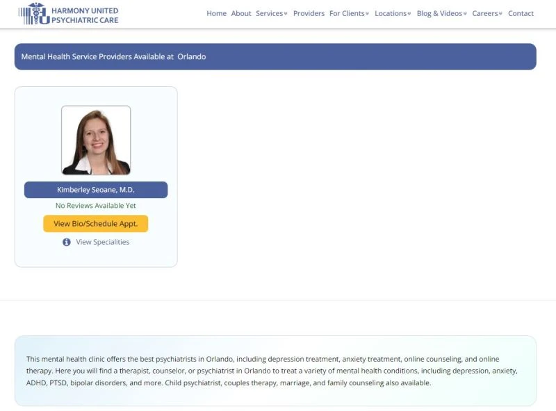 Therapy For Mental Health Near Me in Orlando | Online Anxiety Psychiatrist in Orlando, FL