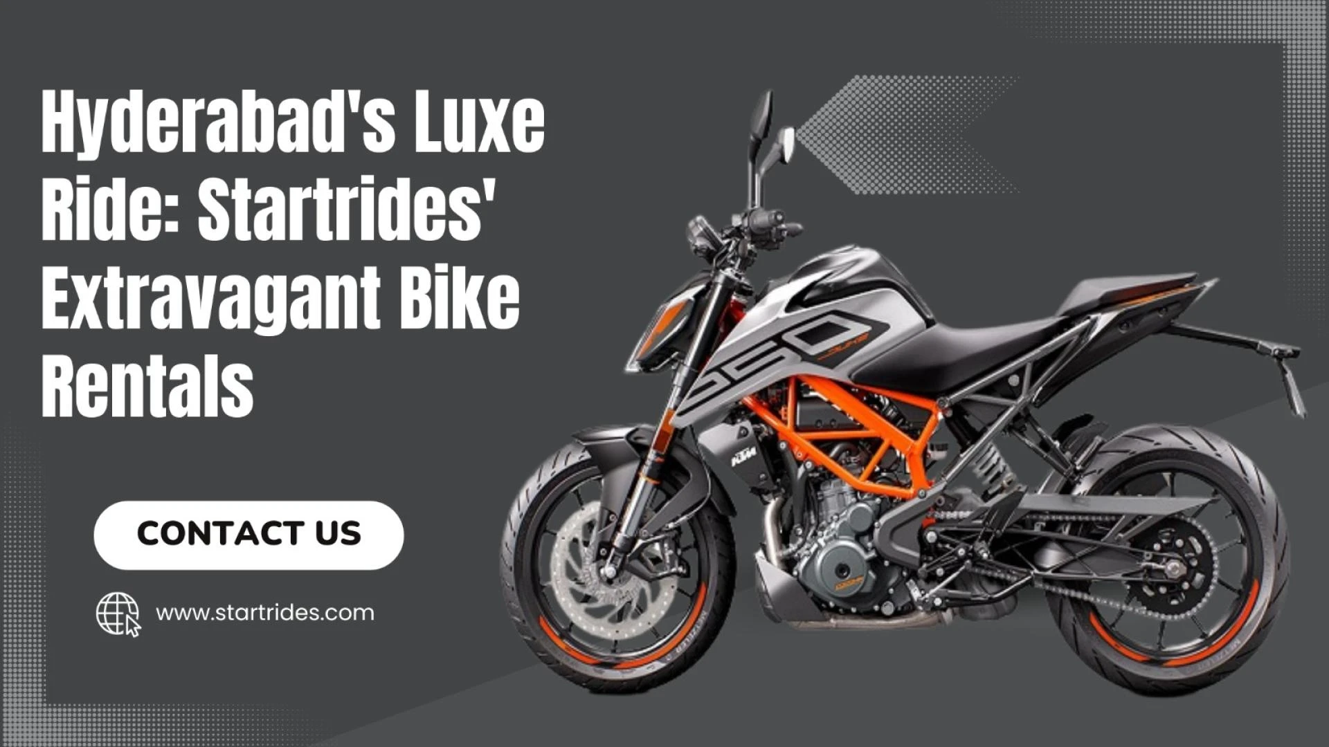 Hyderabad's Luxe Ride: Startrides' Extravagant Bike Rentals