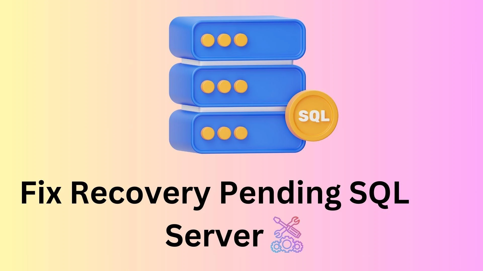 Fix Recovery Pending SQL Server