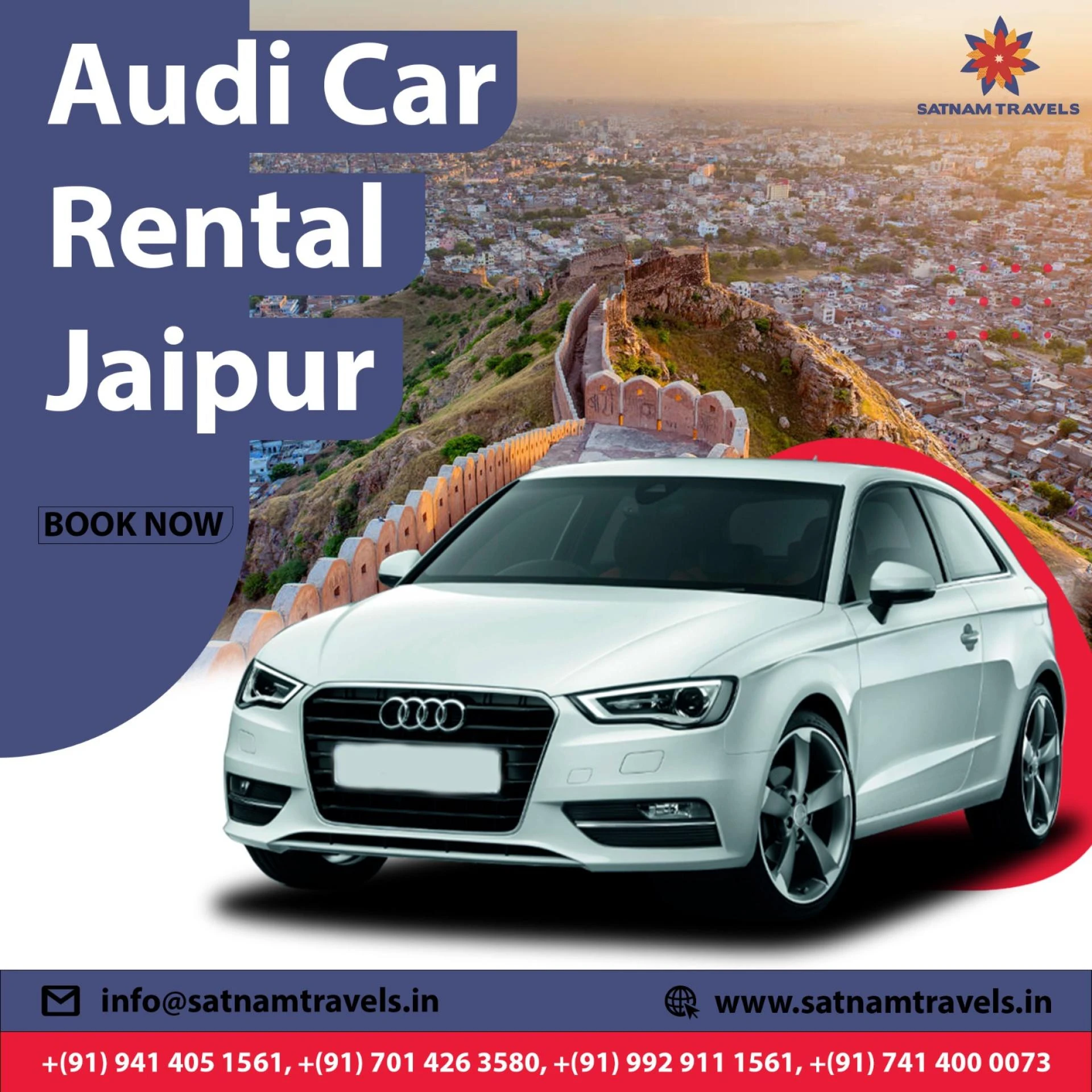 Discover the Best Audi Car Rental in Jaipur with Satnam Travels