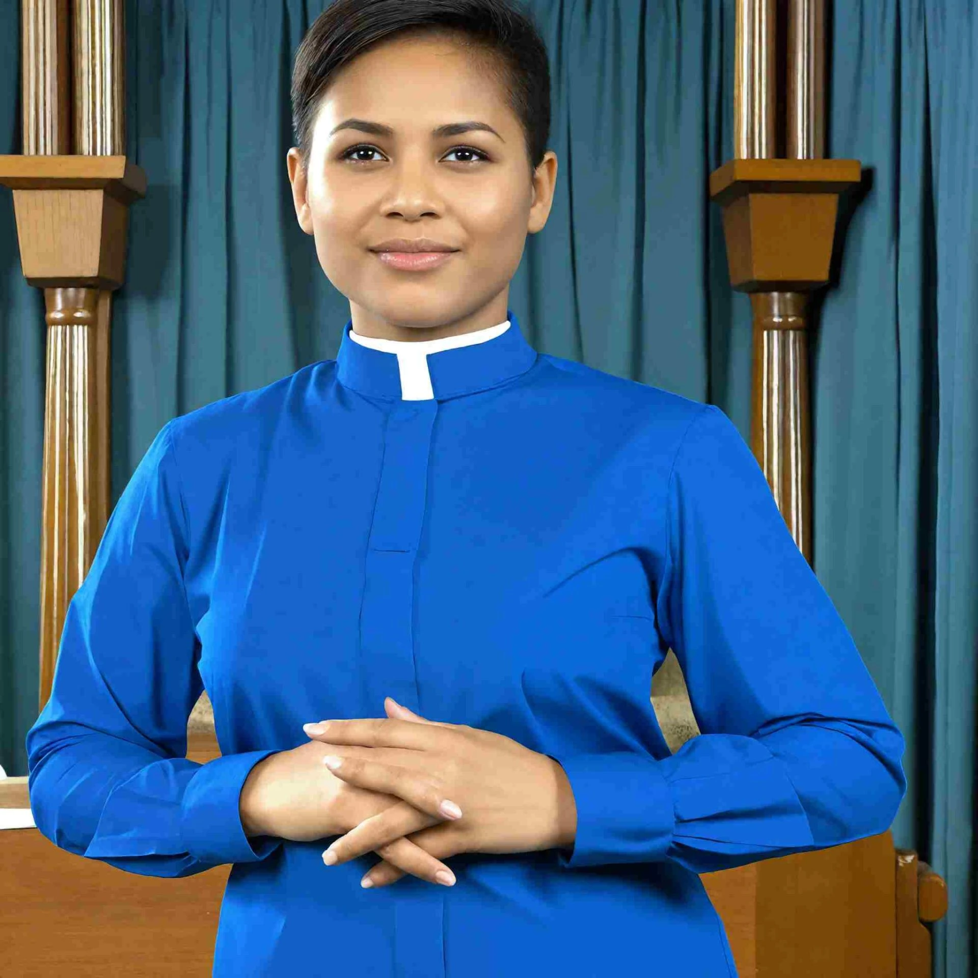 Are female clergy shirts worn by women pastors like by men?