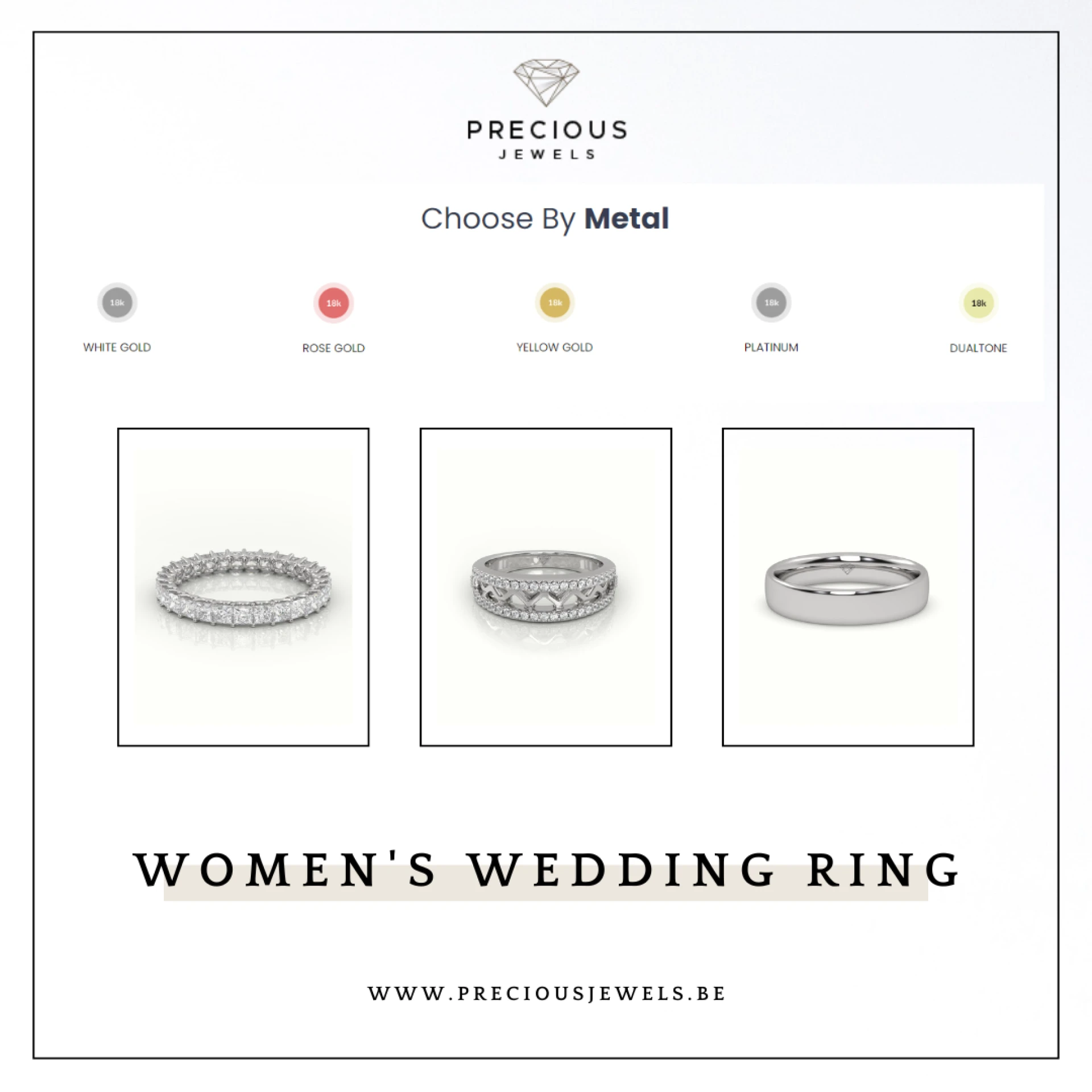 Diamonds &amp; Dreams: Explore Exquisite Women’s Wedding Rings at Precious Jewels