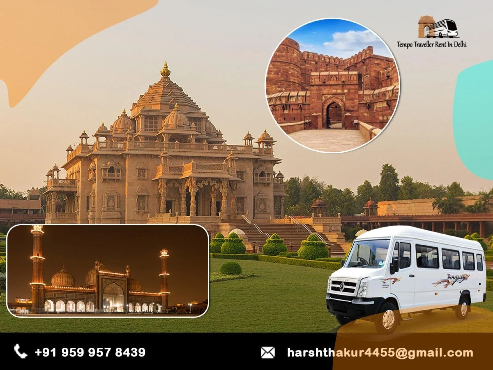 CharDham Yatra with a 16 Seater Tempo Traveller in Delhi on Rent