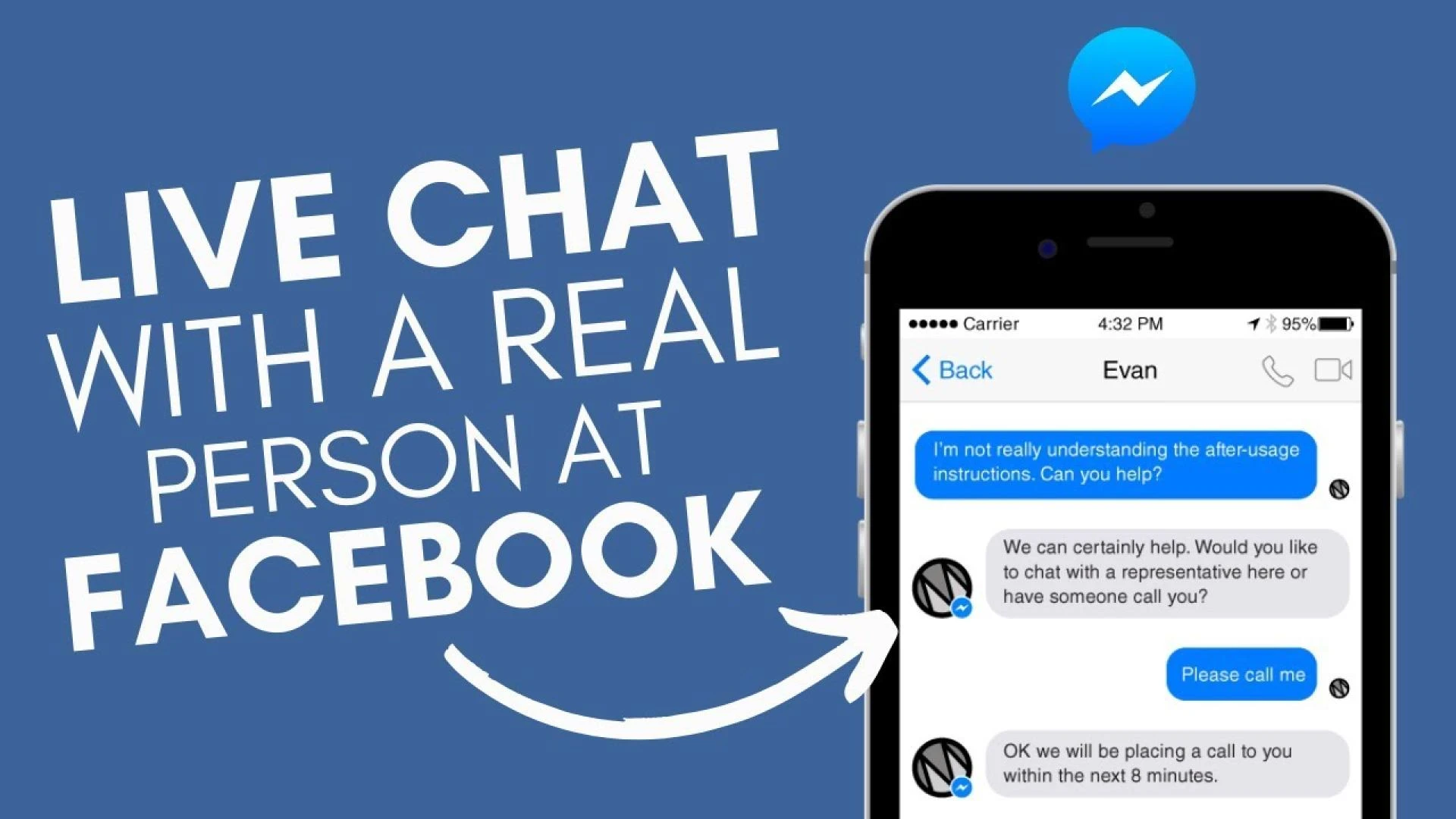 How can connect with Facebook chat support?