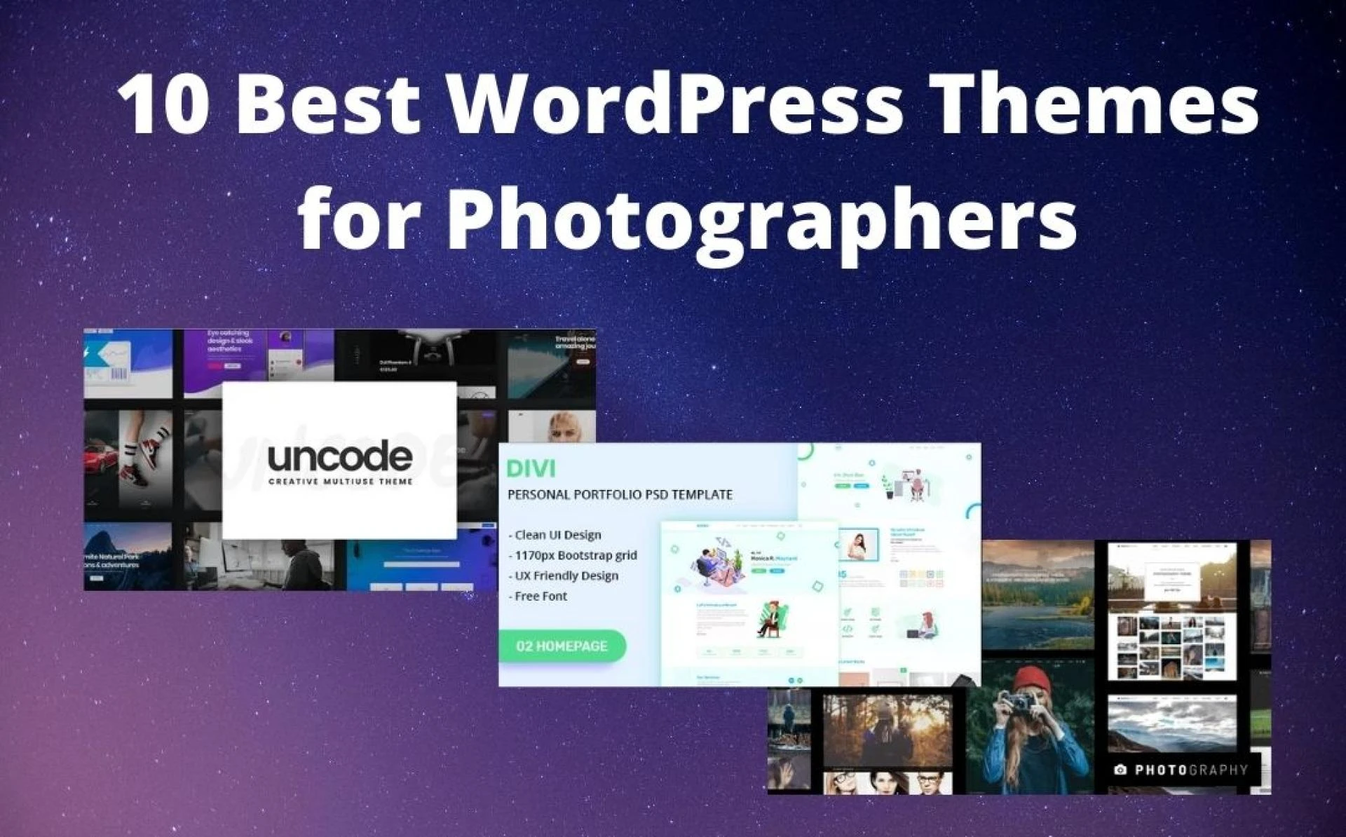 10 Best WordPress Themes for Photographers in 2020