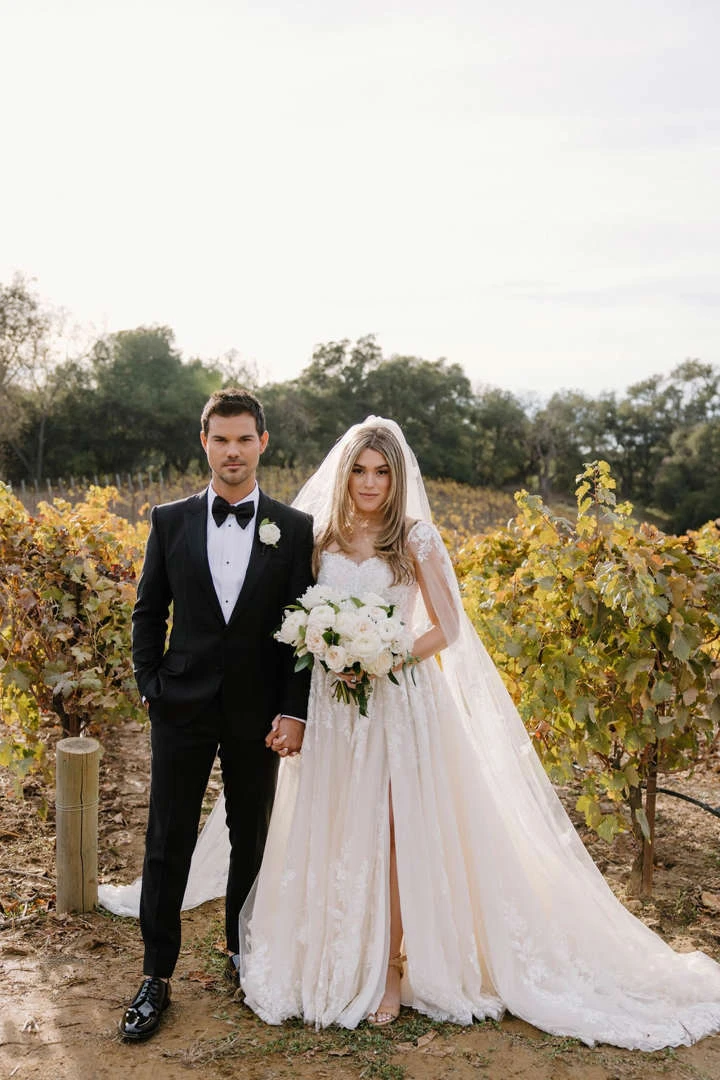Taylor Lautner and Taylor Dome Married at Sunset on a Vineyard Estate in California