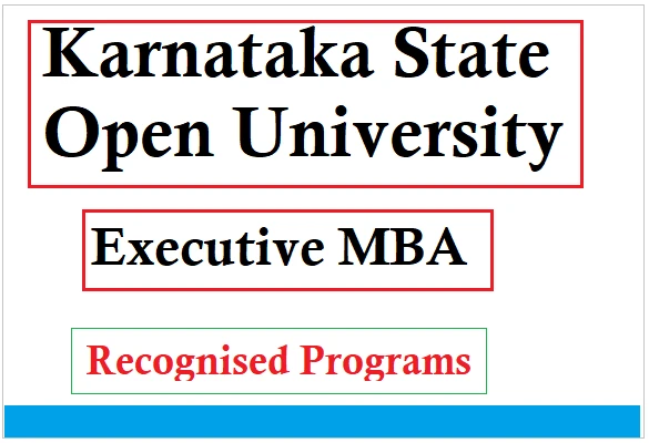 How to know KSOU Executive MBA Recognised