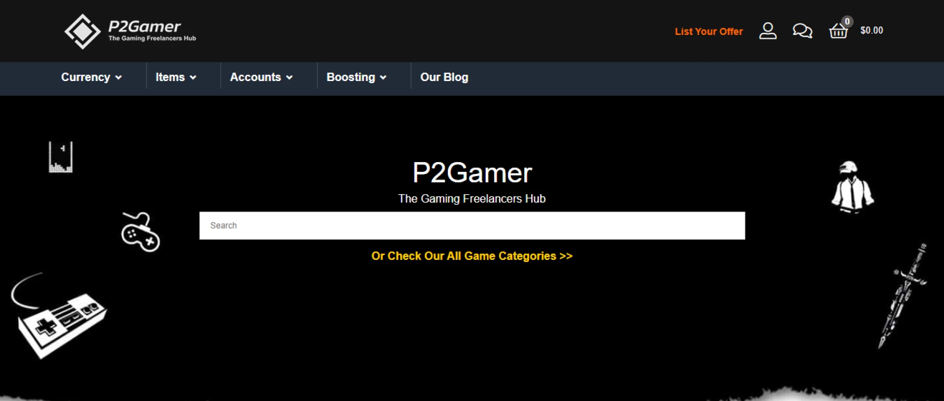 Buy, sell, and trade in game currency, account, item and list their custom job to others.