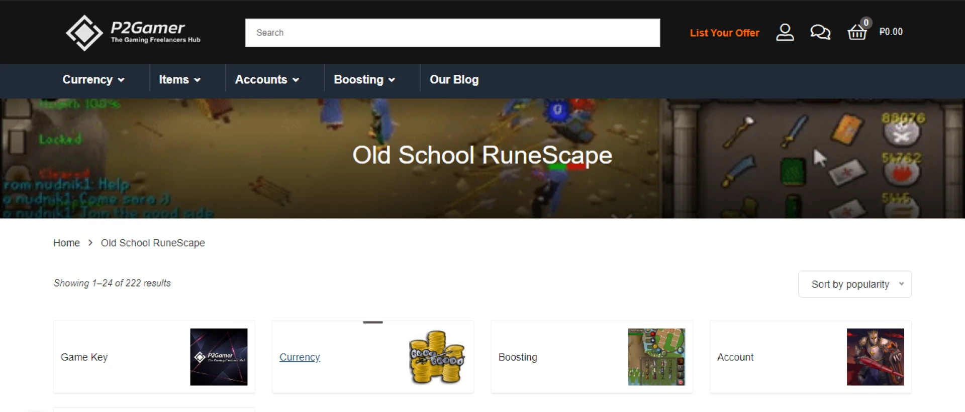 Buy, sell, and trade in game currency, account, item and list their custom job to other players.