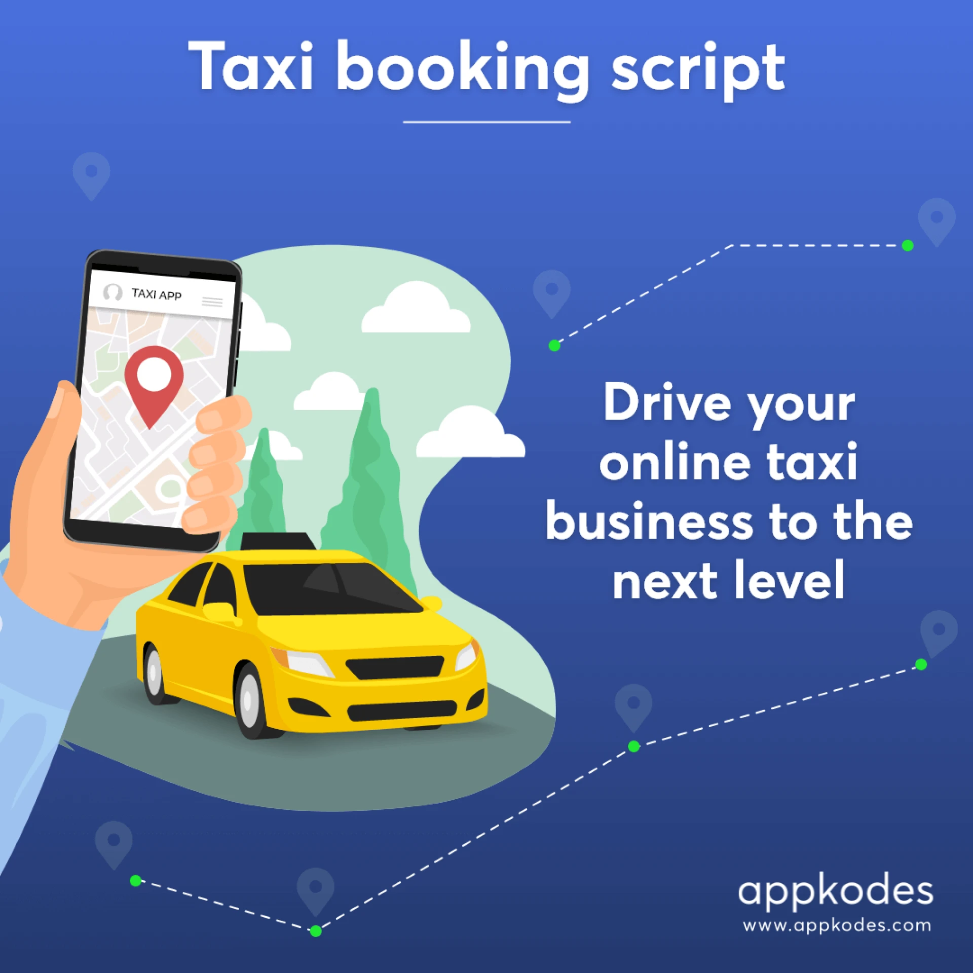 Online taxi business using a perfect taxi booking script