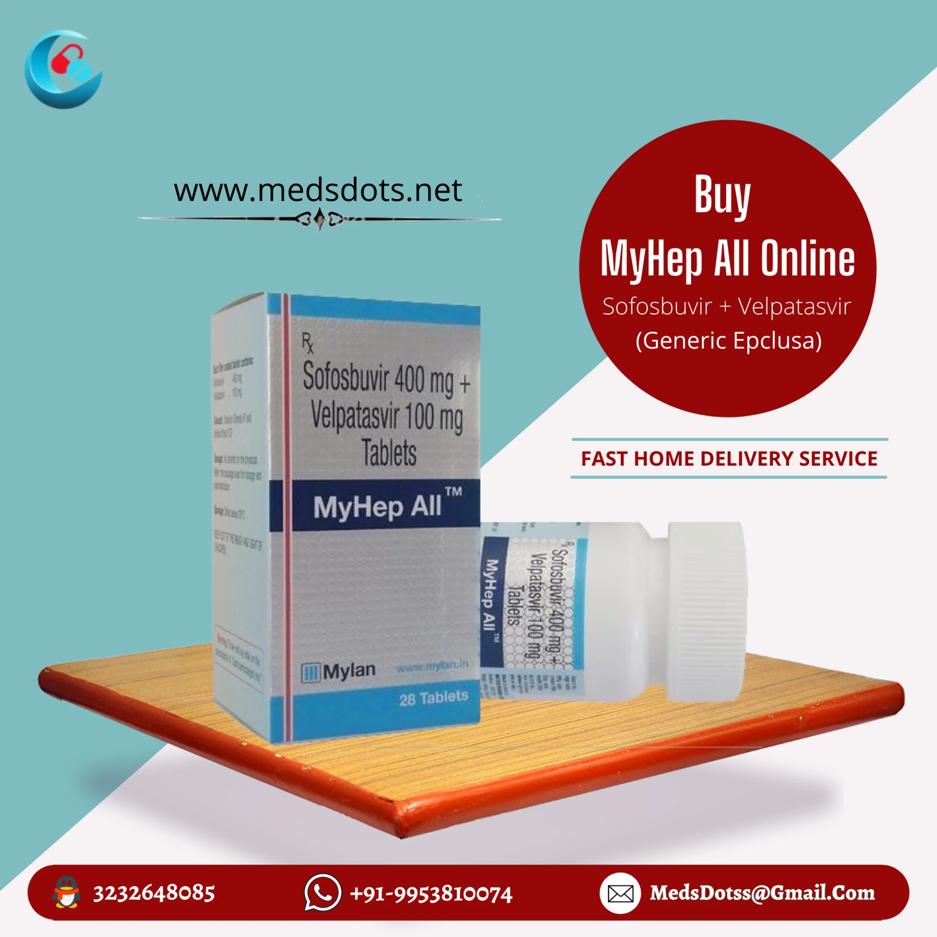 Buy Velpatasvir Sofosbuvir Online | Sent MyHep all to Overseas | Generic Epclusa Price