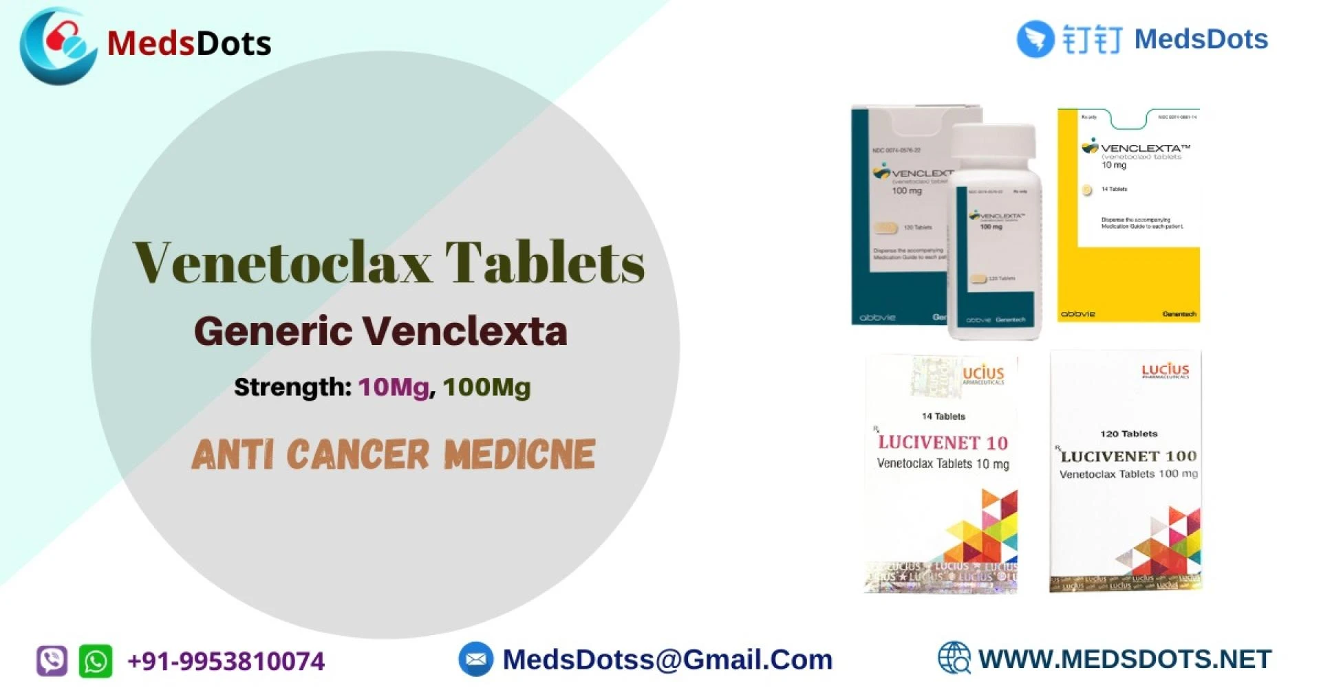 Buy Lucivenet Tablets Online | Venetoclax 100mg Price in India | Indian Venclexta Cost Singapore