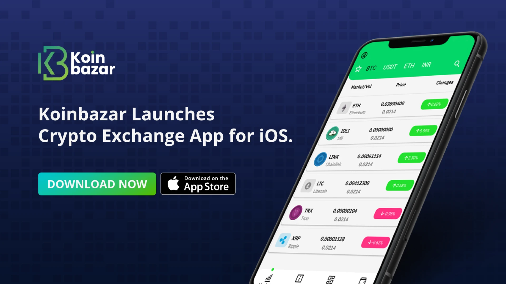 Koinbazar Crypto Exchange Mobile App for iOS Platform