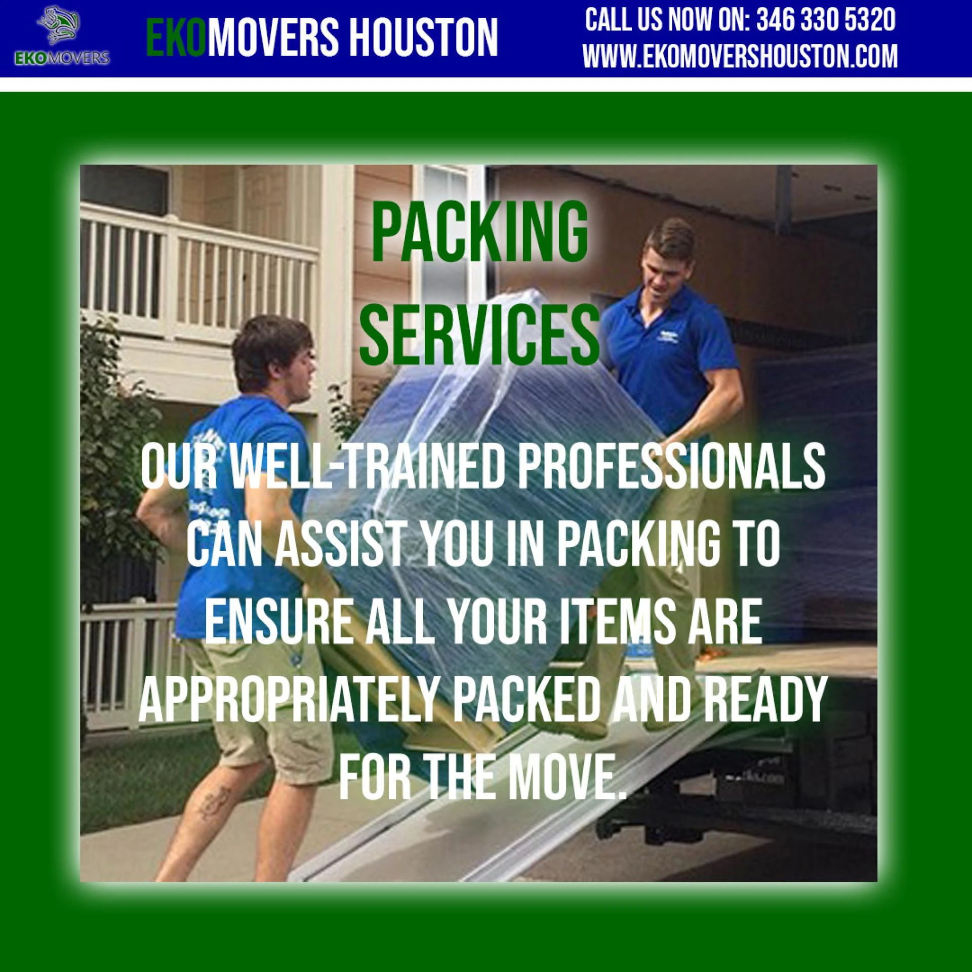 Hire EkoMovers Houston A Eco Friendly Moving Company