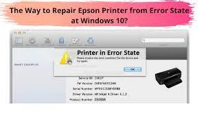 The Way to Repair Epson Printer from Error State at Windows 10?