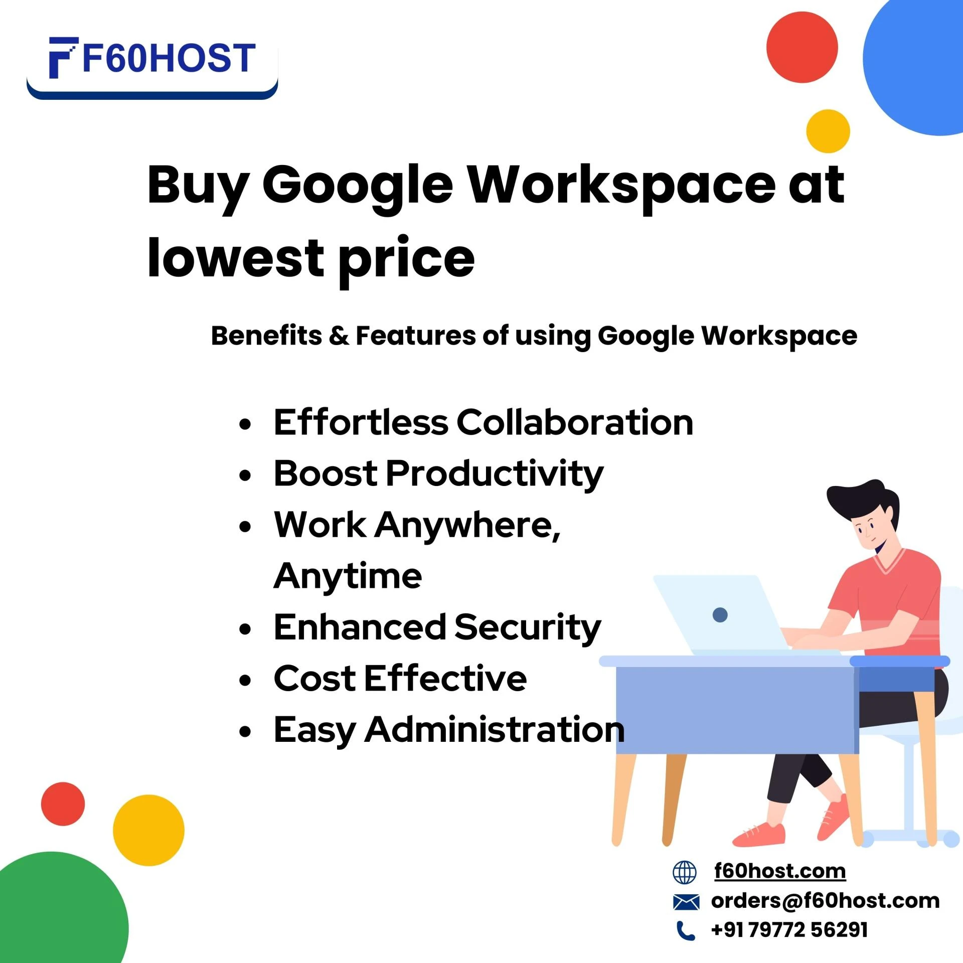 Affordable Google Workspace for Businesses: F60 Host LLP's Reseller Benefit