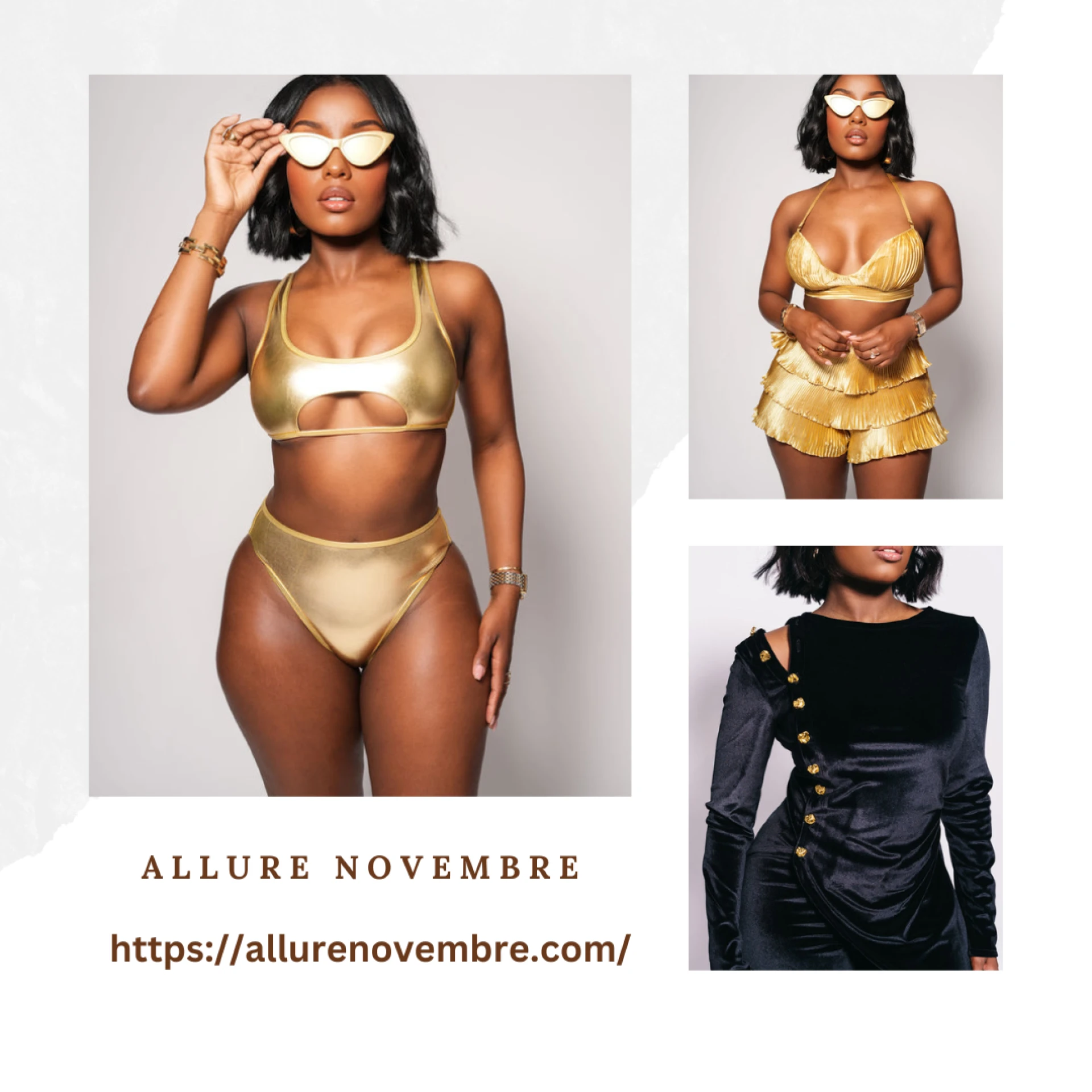 Discover the Perfect Gold and Black Tops for Women at Allure Novembre
